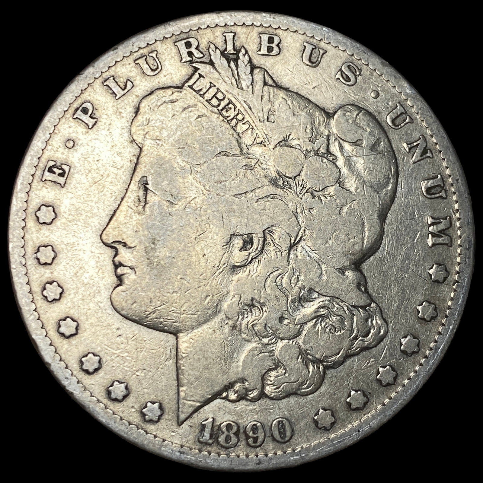 1890-CC Silver Morgan Dollar NICELY CIRCULATED: 1890-CC Silver Morgan Dollar NICELY CIRCULATED