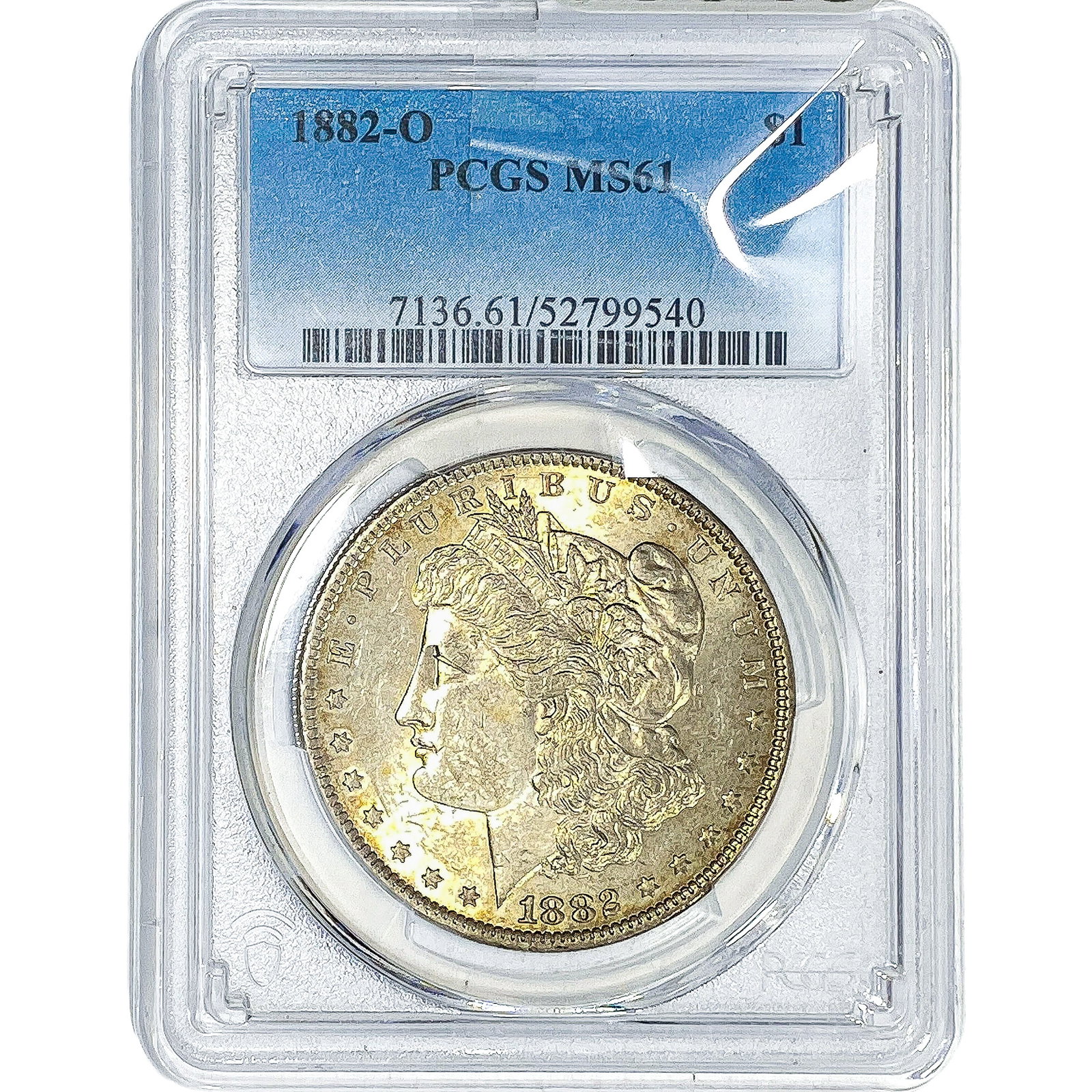 1882-O Morgan Silver Dollar PCGS MS61: 1882-O Morgan Silver Dollar PCGS MS61