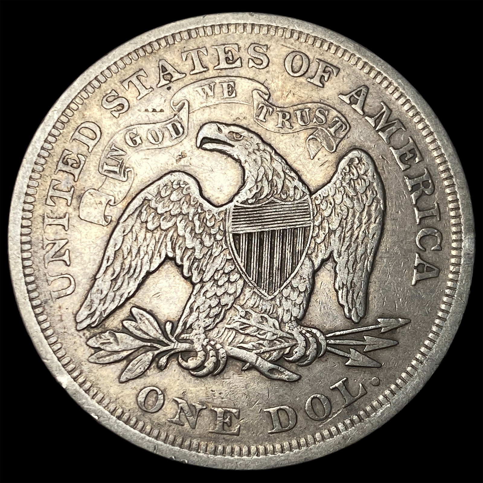 1872 Silver Dollar ABOUT UNCIRCULATED - 2