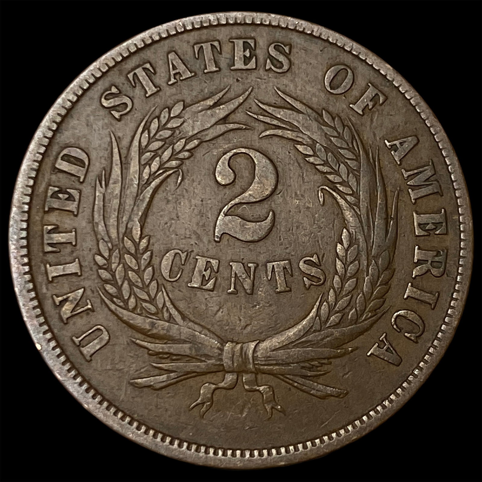1868 Two-Cent Piece LIGHTLY CIRCULATED - 2
