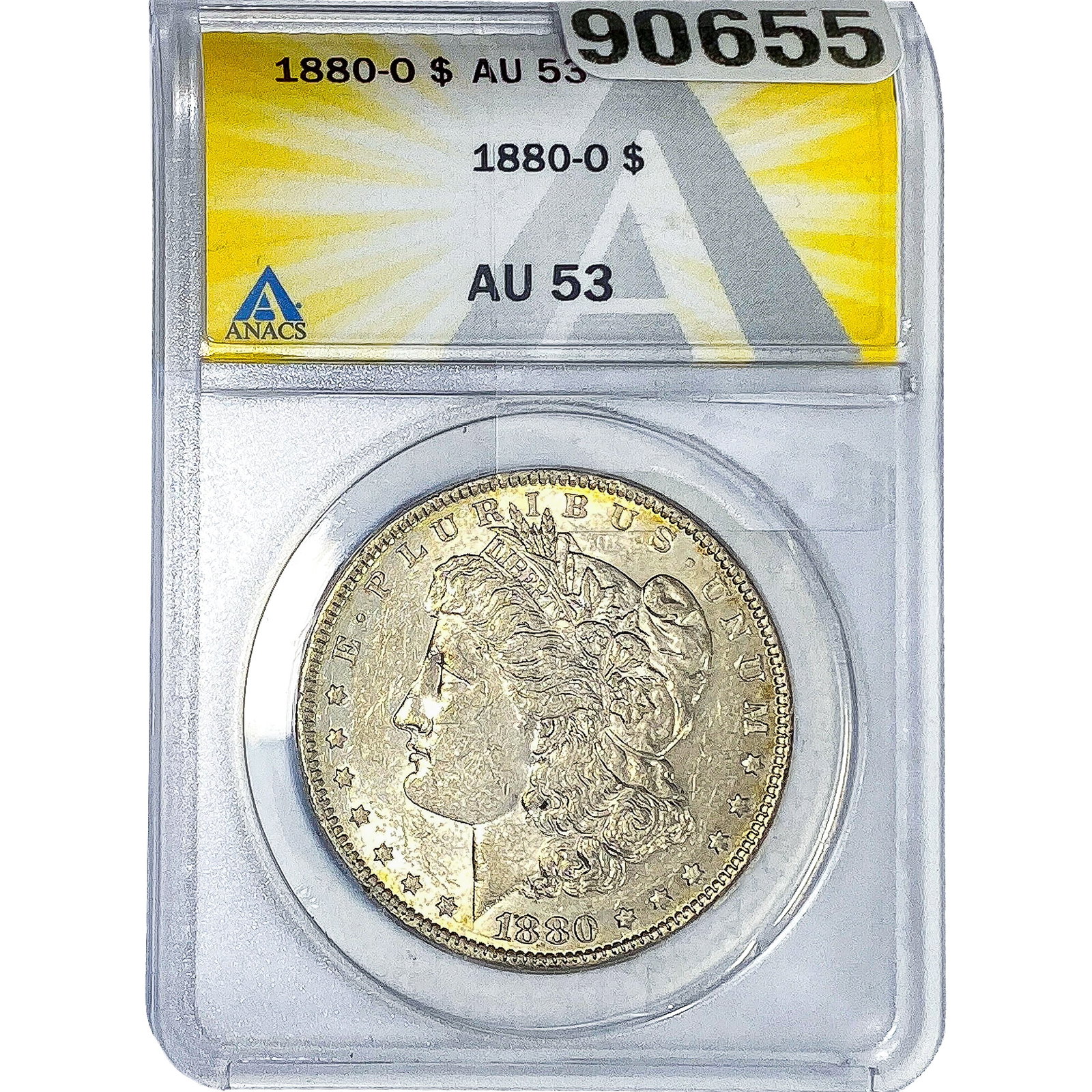 1880-O Morgan Silver Dollar ANACS AU53: 1880-O Morgan Silver Dollar ANACS AU53