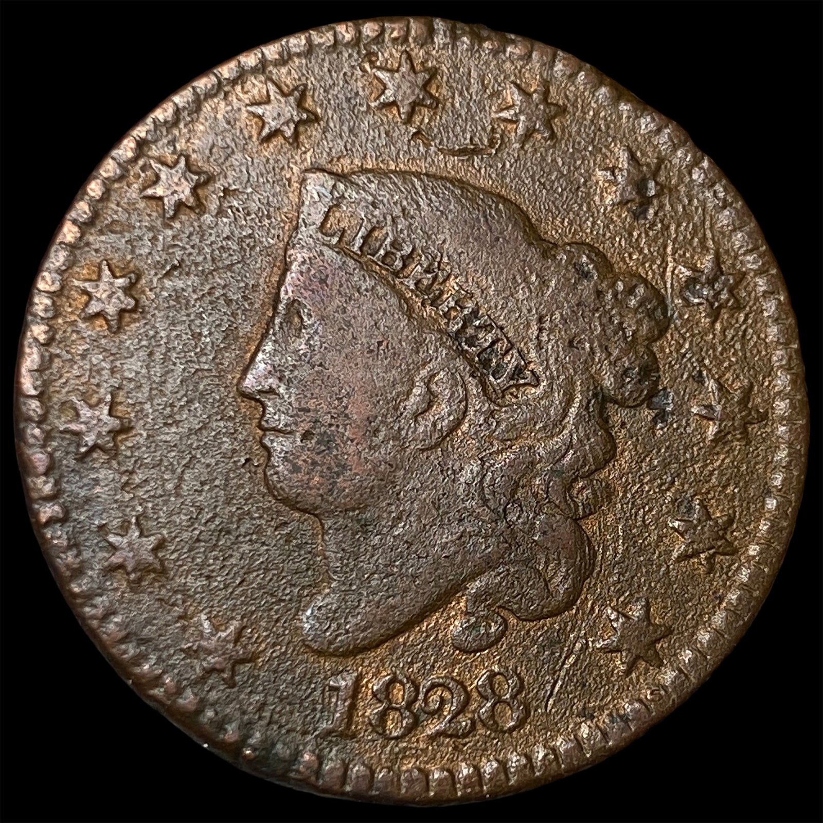 1828 Coronet Head Large Cent NICELY CIRCULATED (1 of 2)