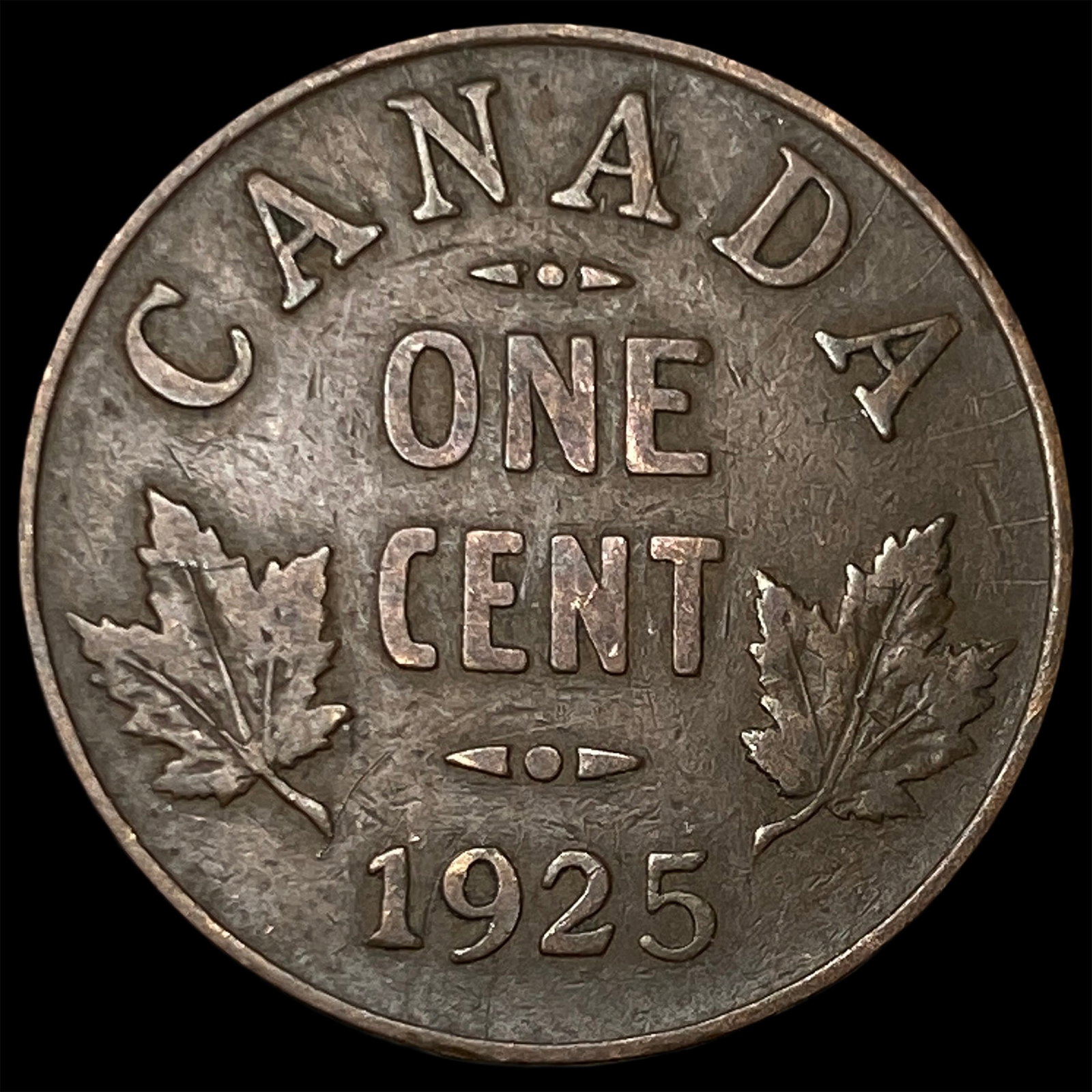 1925 Canada 1 Cent ABOUT UNCIRCULATED - 2