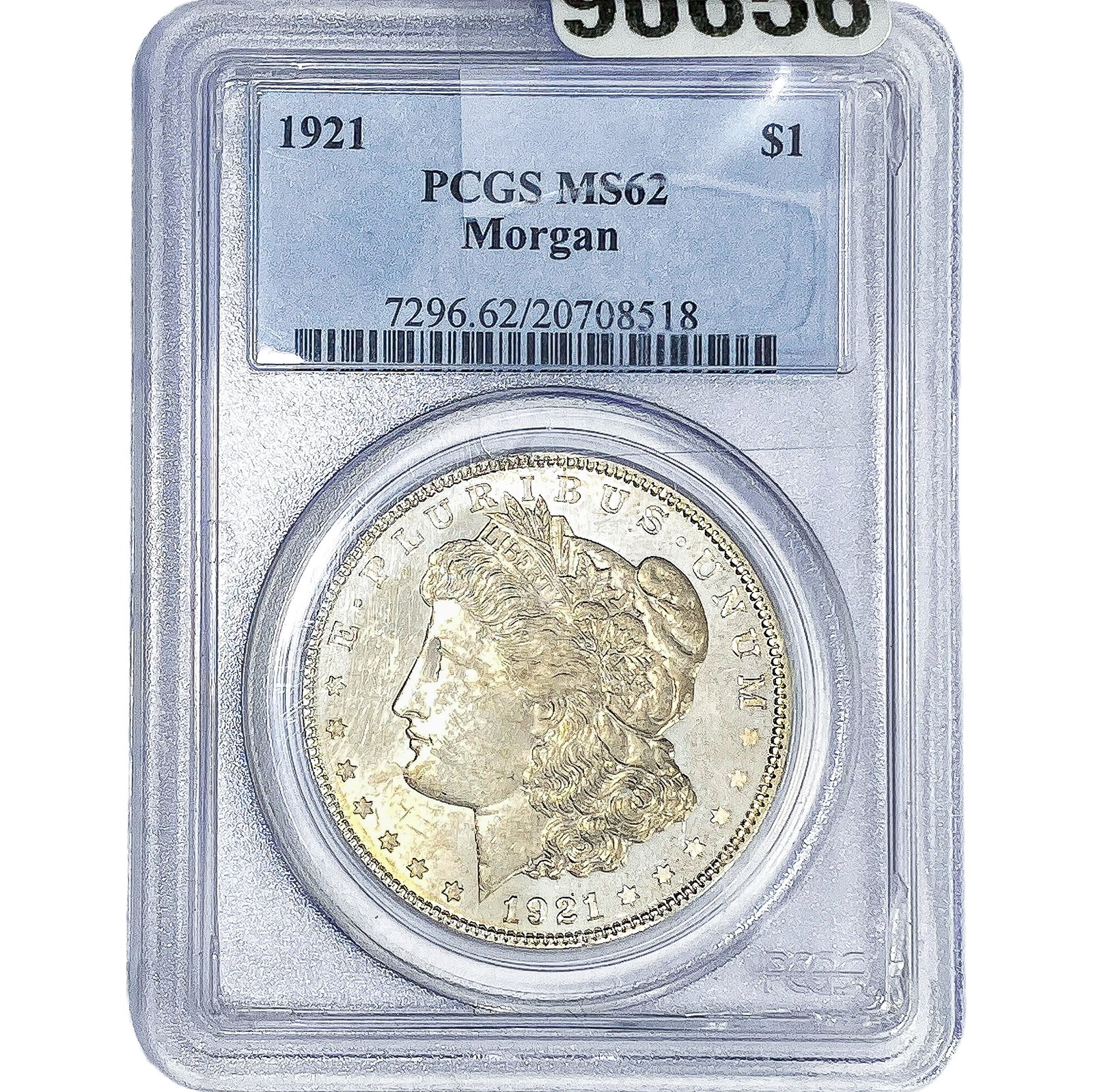 1921 Morgan Silver Dollar PCGS MS62: 1921 Morgan Silver Dollar PCGS MS62
