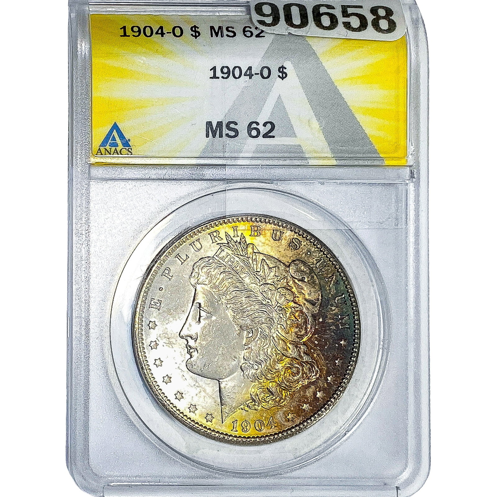 1904-O Morgan Silver Dollar ANACS MS62: 1904-O Morgan Silver Dollar ANACS MS62