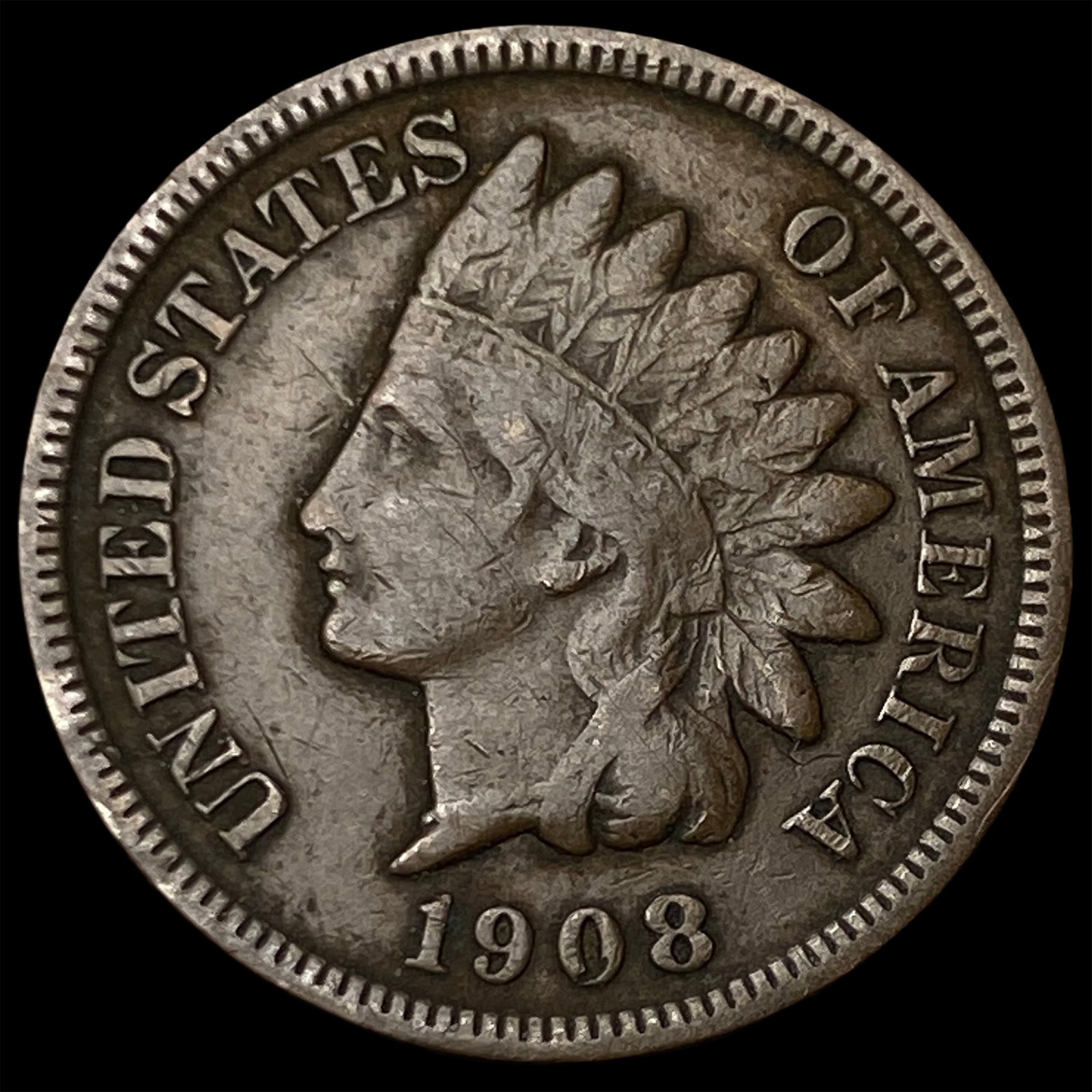 1908-S Indian Head Cent LIGHTLY CIRCULATED: 1908-S Indian Head Cent LIGHTLY CIRCULATED