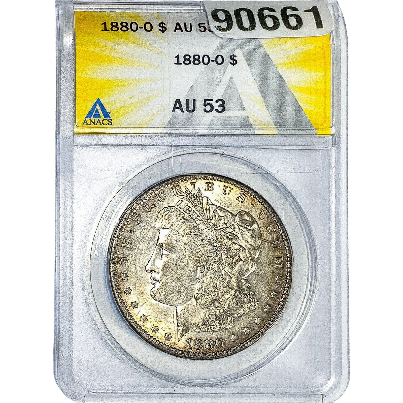 1880-O Morgan Silver Dollar ANACS AU53: 1880-O Morgan Silver Dollar ANACS AU53