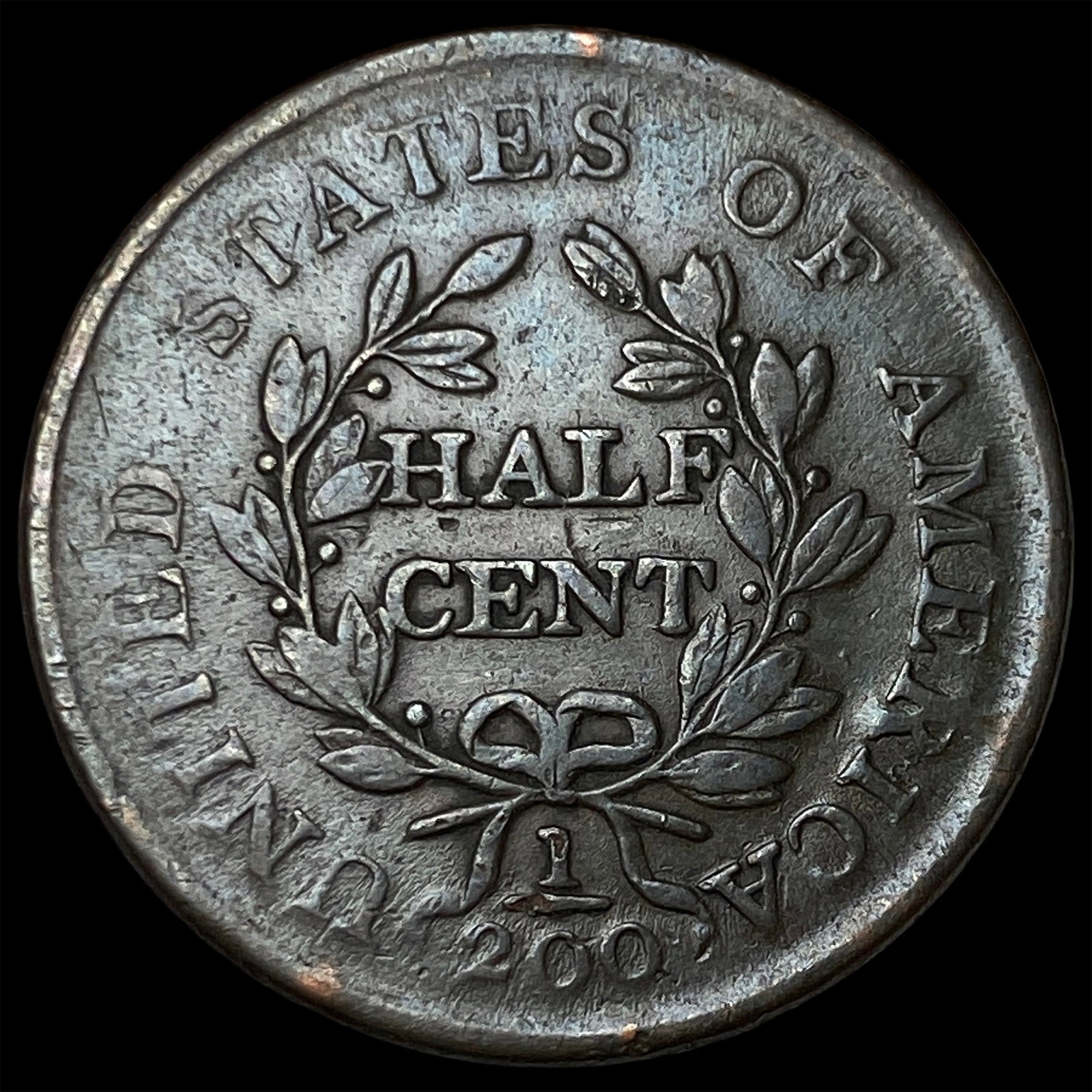 1804 Draped Bust Half Cent LIGHTLY CIRCULATED - 2