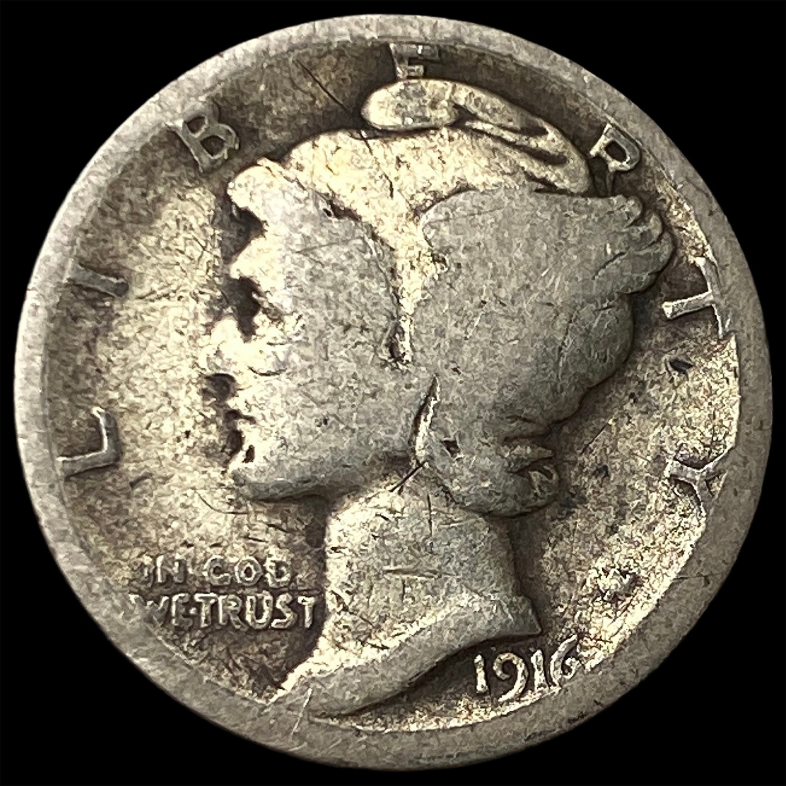 1916 Mercury Dime NICELY CIRCULATED (1 of 2)