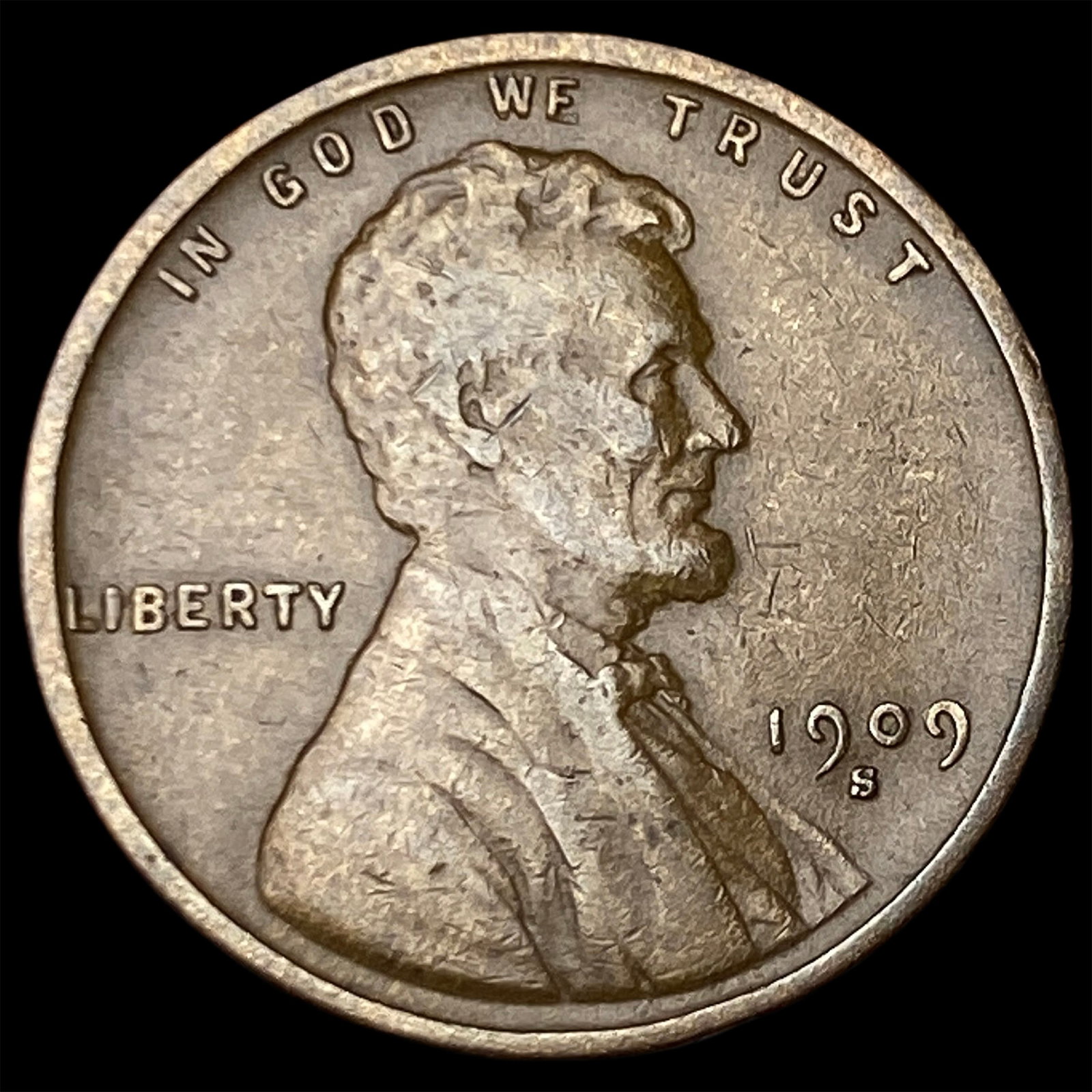 1909-S Lincoln Wheat Cent NEARLY UNCIRCULATED (1 of 2)