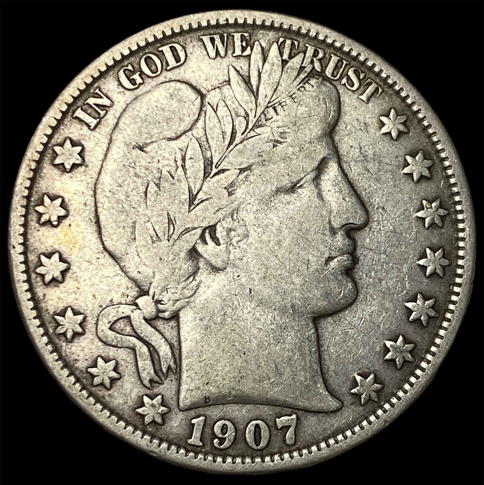 1907-O Silver Barber Half Dollar LIGHTLY CIRCULATED: 1907-O Silver Barber Half Dollar LIGHTLY CIRCULATED