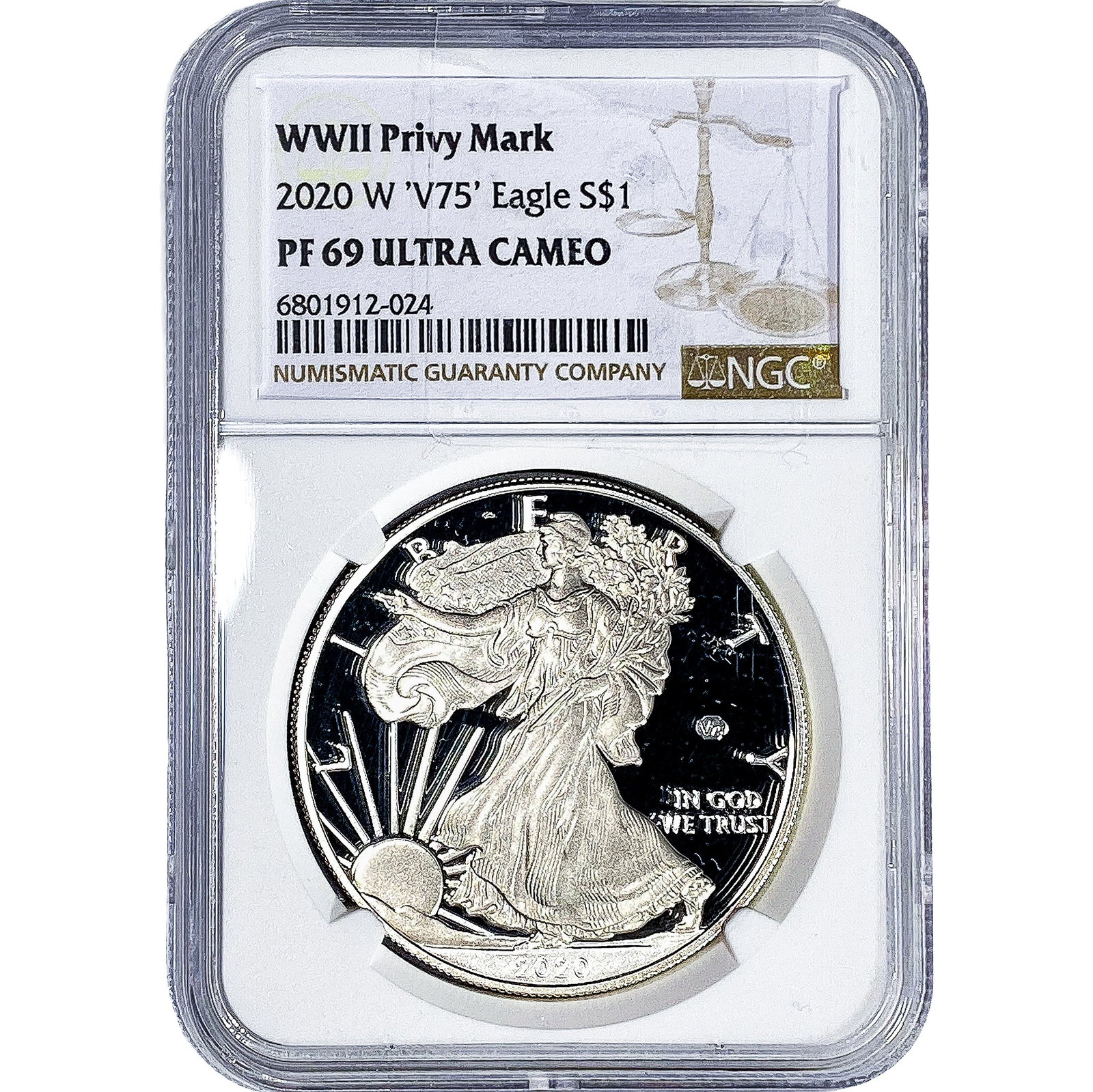 2020-W Silver Eagle NGC PF69 Ultra Cameo: 2020-W Silver Eagle NGC PF69 Ultra Cameo