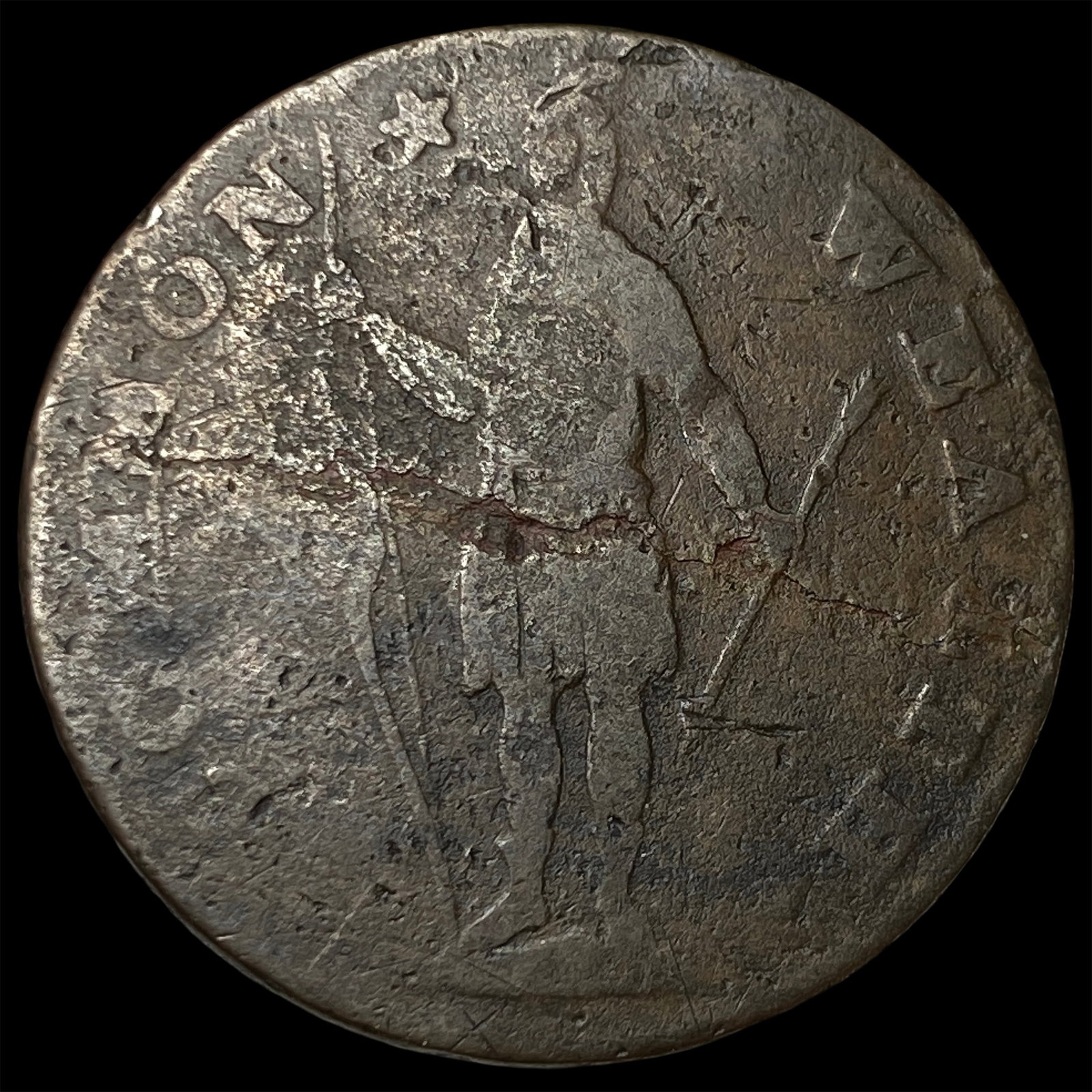 1788 Massachusetts Cent Copper LIGHTLY CIRCULATED (1 of 2)