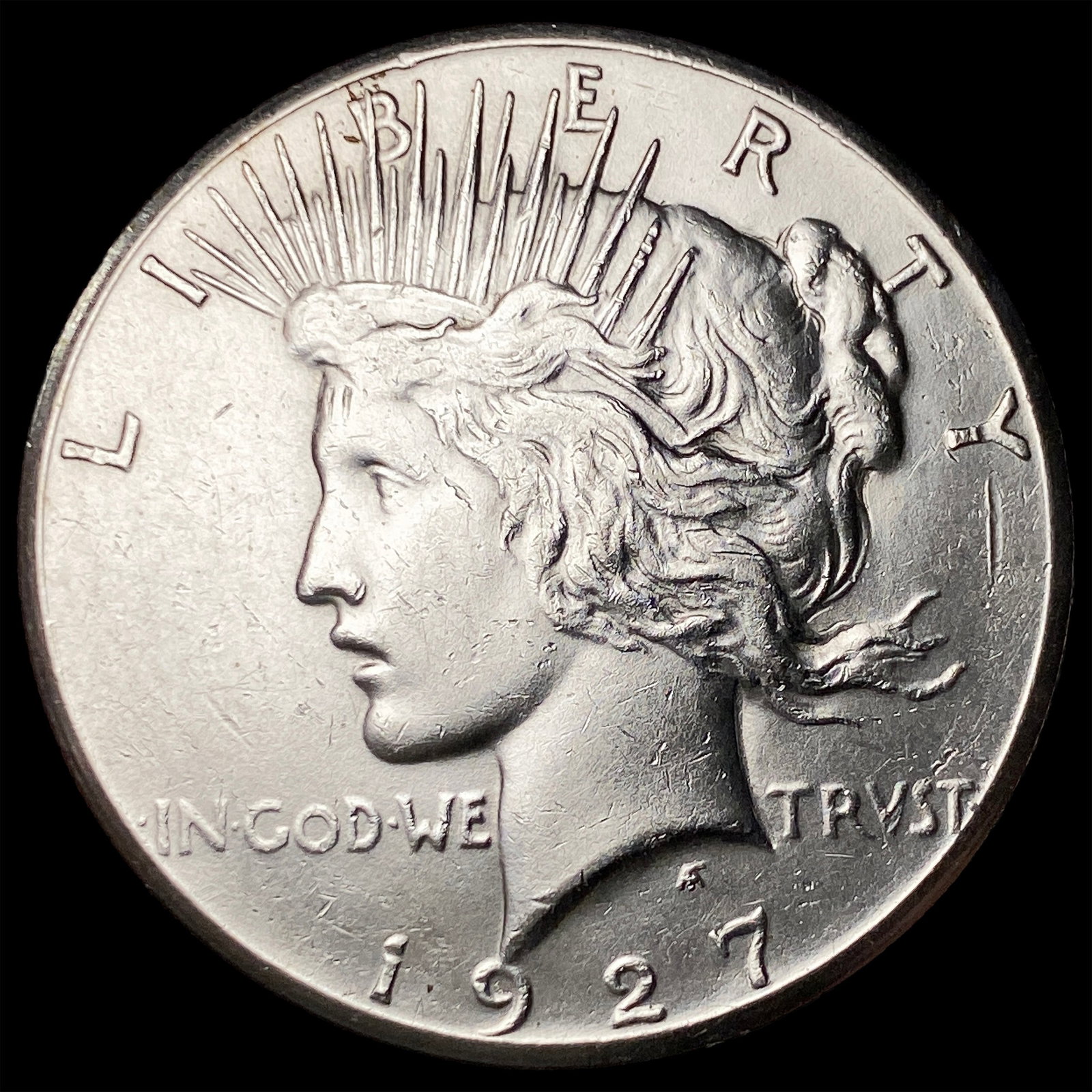 1927-S Silver Peace Dollar CLOSELY UNCIRCULATED: 1927-S Silver Peace Dollar CLOSELY UNCIRCULATED