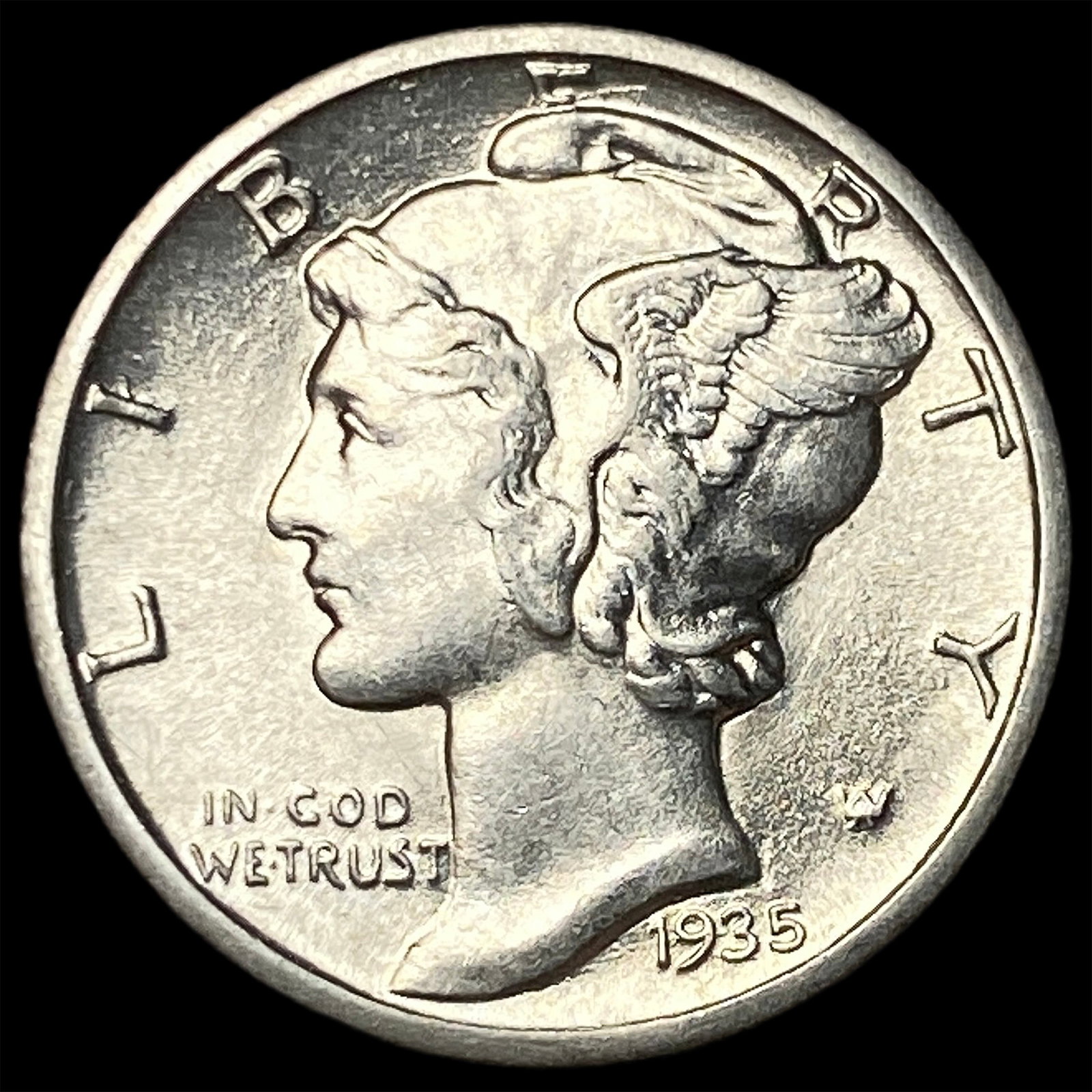 1935 Mercury Dime CHOICE BU (1 of 2)