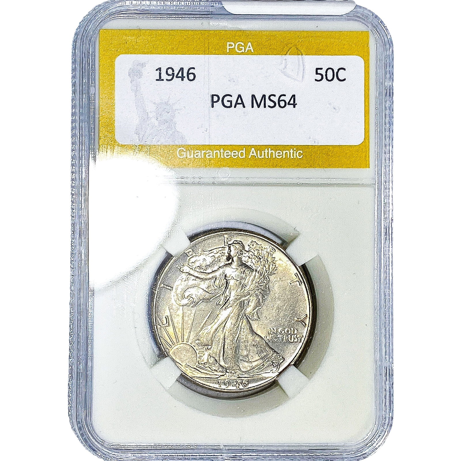 1946 Walking Liberty Half Dollar PGA MS64: 1946 Walking Liberty Half Dollar PGA MS64