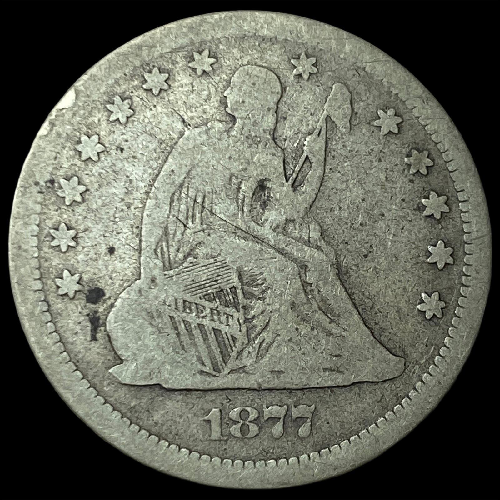 1877 Seated Liberty Half Dollar LIGHTLY CIRCULATED: 1877 Seated Liberty Half Dollar LIGHTLY CIRCULATED