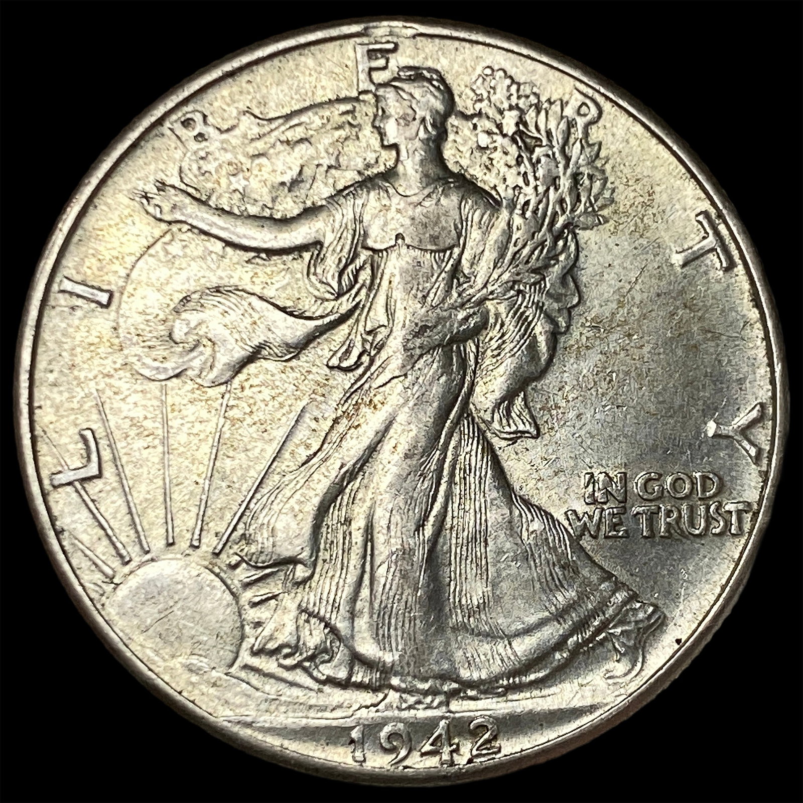 1942 Walking Liberty Half Dollar CHOICE AU: 1942 Walking Liberty Half Dollar CHOICE AU