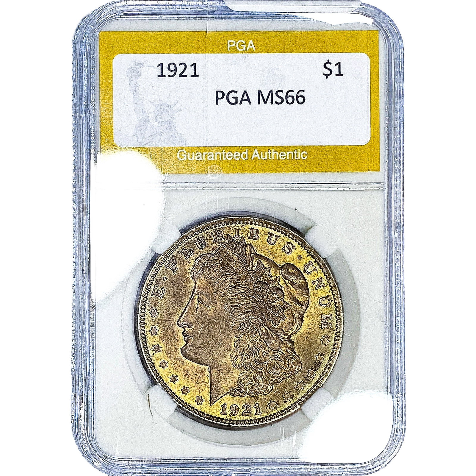 1921 Morgan Silver Dollar PGA MS66: 1921 Morgan Silver Dollar PGA MS66