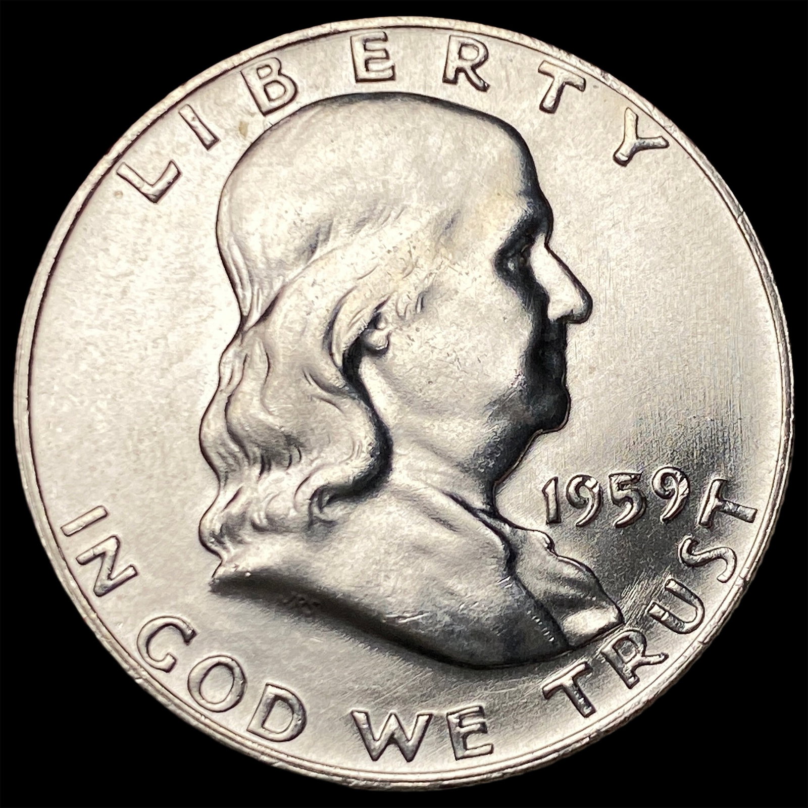 1959-D Silver Half Dollar Franklin CHOICE BU: 1959-D Silver Half Dollar Franklin CHOICE BU