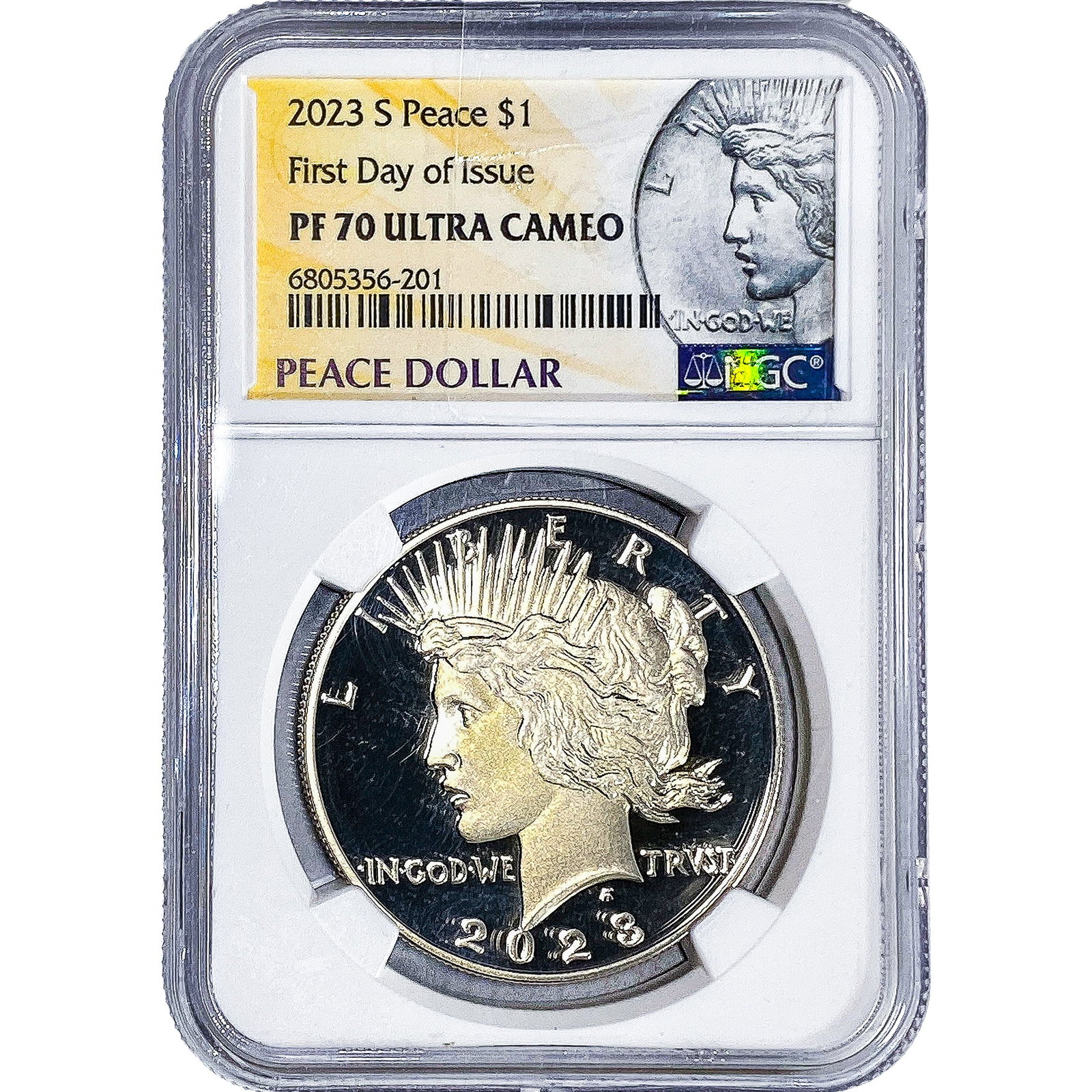 2023-S Silver Peace Dollar NGC PF70 Ultra Cameo: 2023-S Silver Peace Dollar NGC PF70 Ultra Cameo