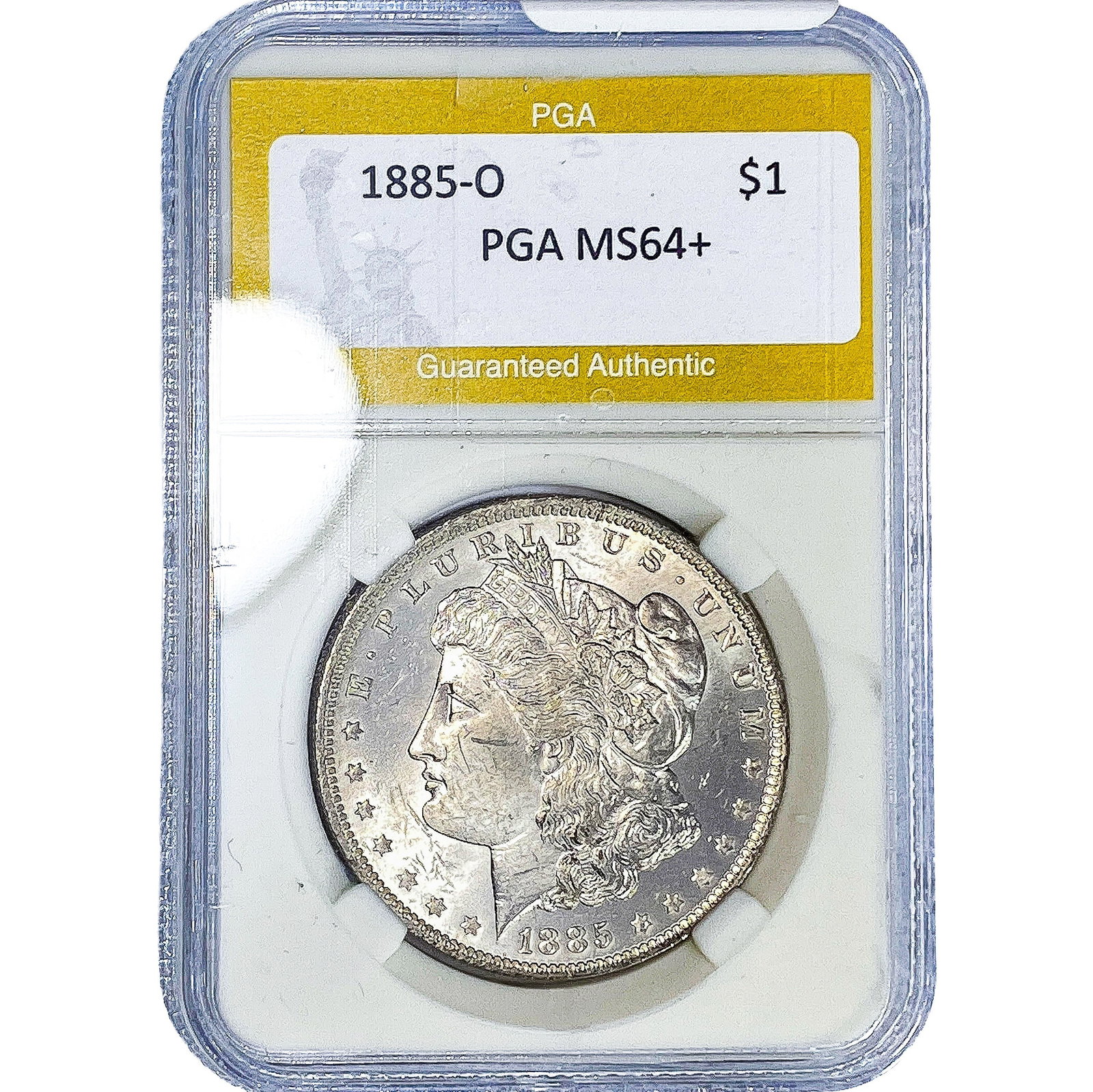 1885-O Morgan Silver Dollar PGA MS64+: 1885-O Morgan Silver Dollar PGA MS64+
