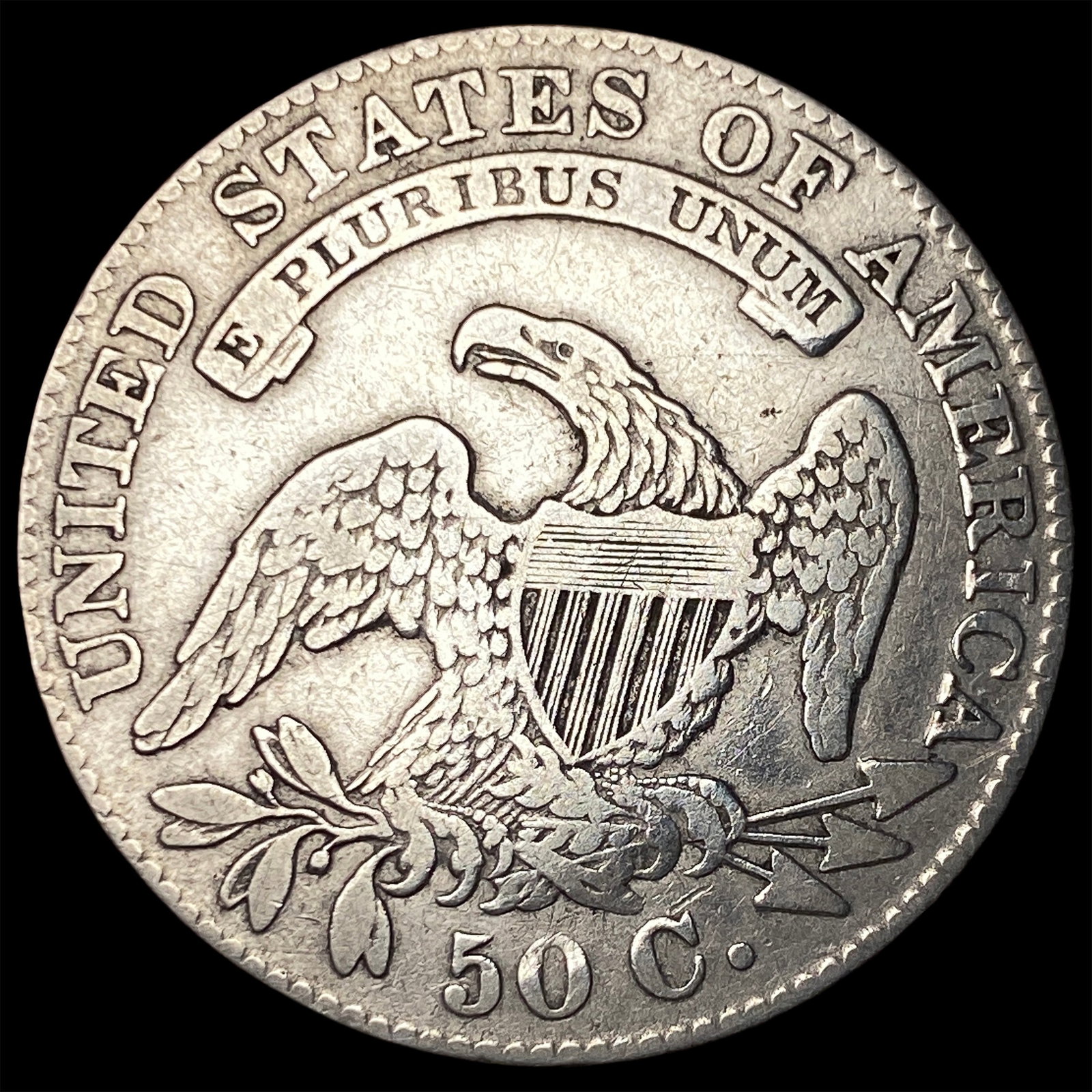 1833 Capped Bust Half Dollar ABOUT UNCIRCULATED - 2