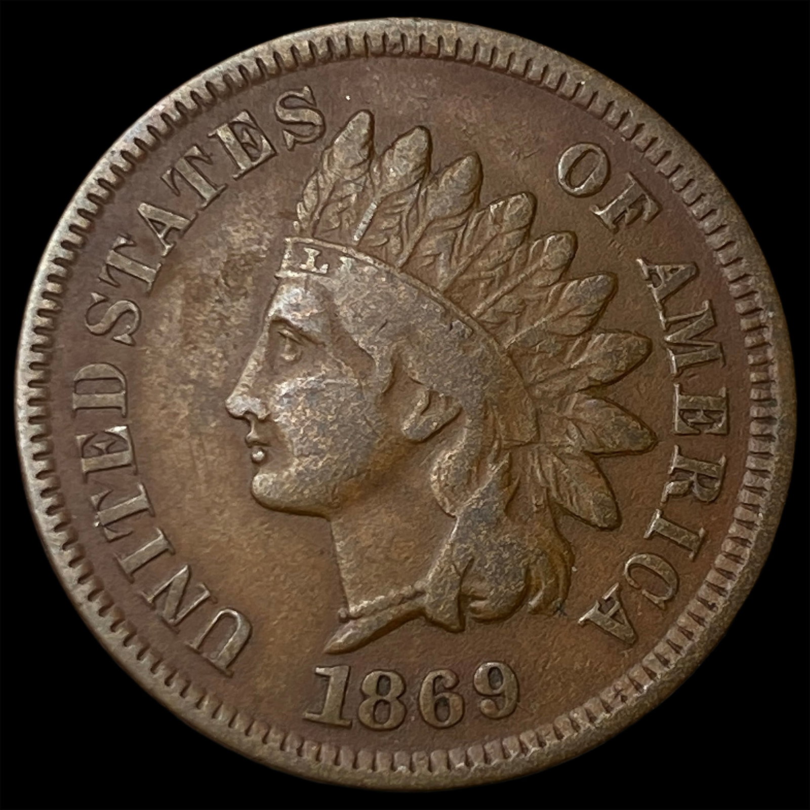 1869 Indian Head Cent LIGHTLY CIRCULATED: 1869 Indian Head Cent LIGHTLY CIRCULATED