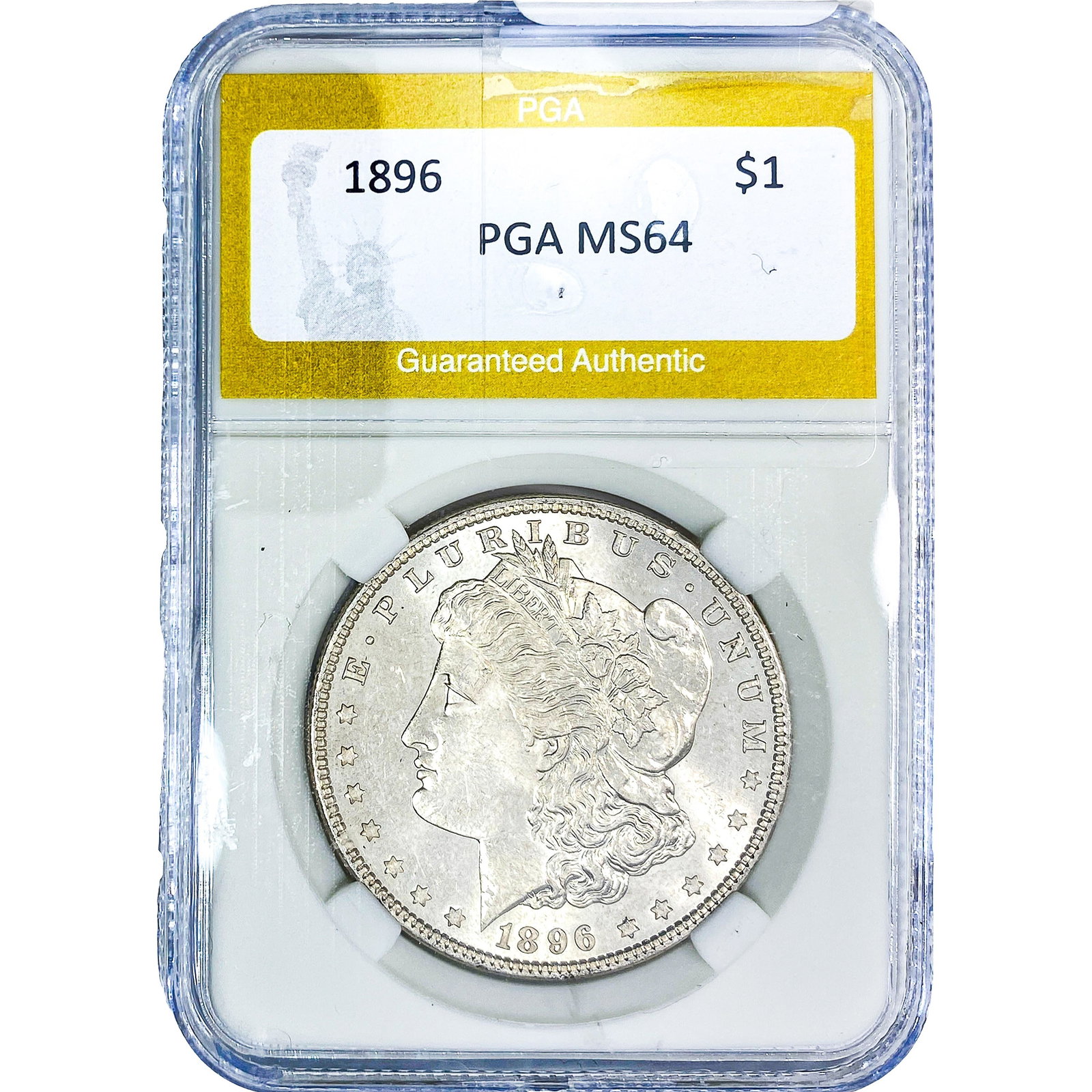1896 Morgan Silver Dollar PGA MS64: 1896 Morgan Silver Dollar PGA MS64