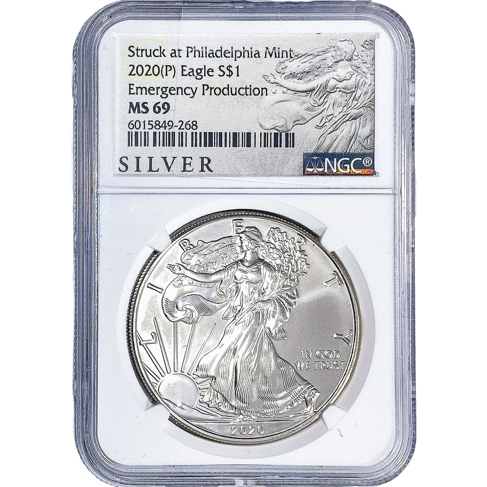 2020 Silver Eagle NGC MS69: 2020 Silver Eagle NGC MS69