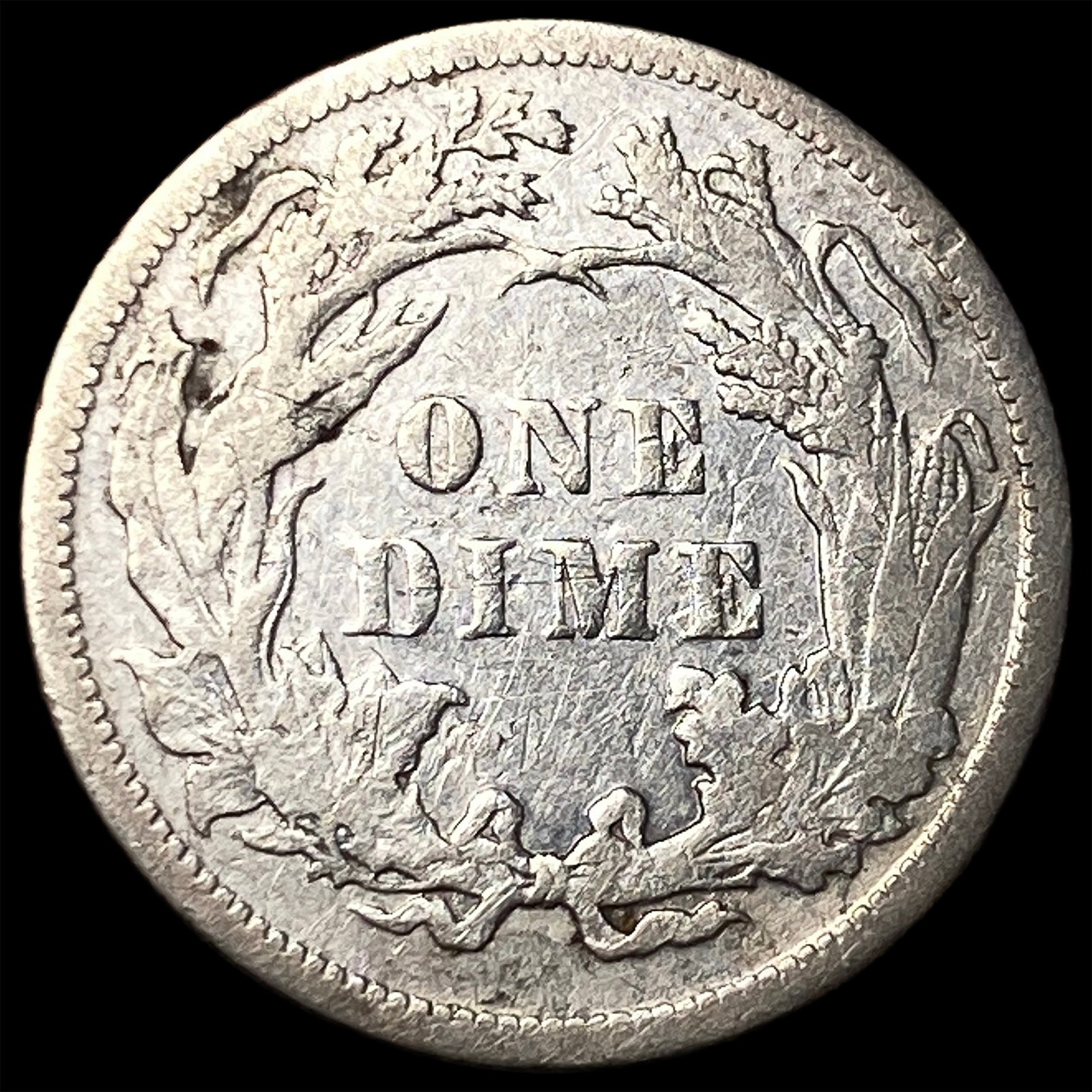 1891 Silver Seated Liberty Dime CLOSELY UNCIRCULATED - 2