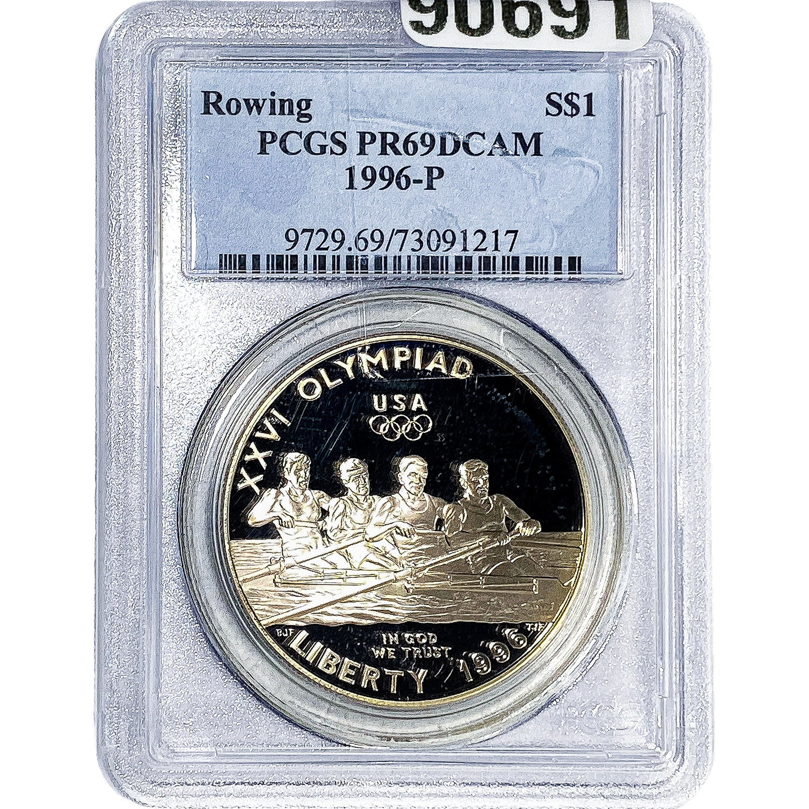 1996 Sliver $1 Rowing PCGS PR69 DCAM (1 of 2)