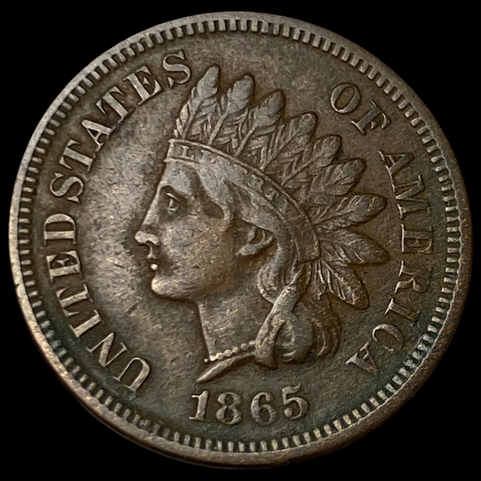1865 Indian Head Cent NEARLY UNCIRCULATED: 1865 Indian Head Cent NEARLY UNCIRCULATED