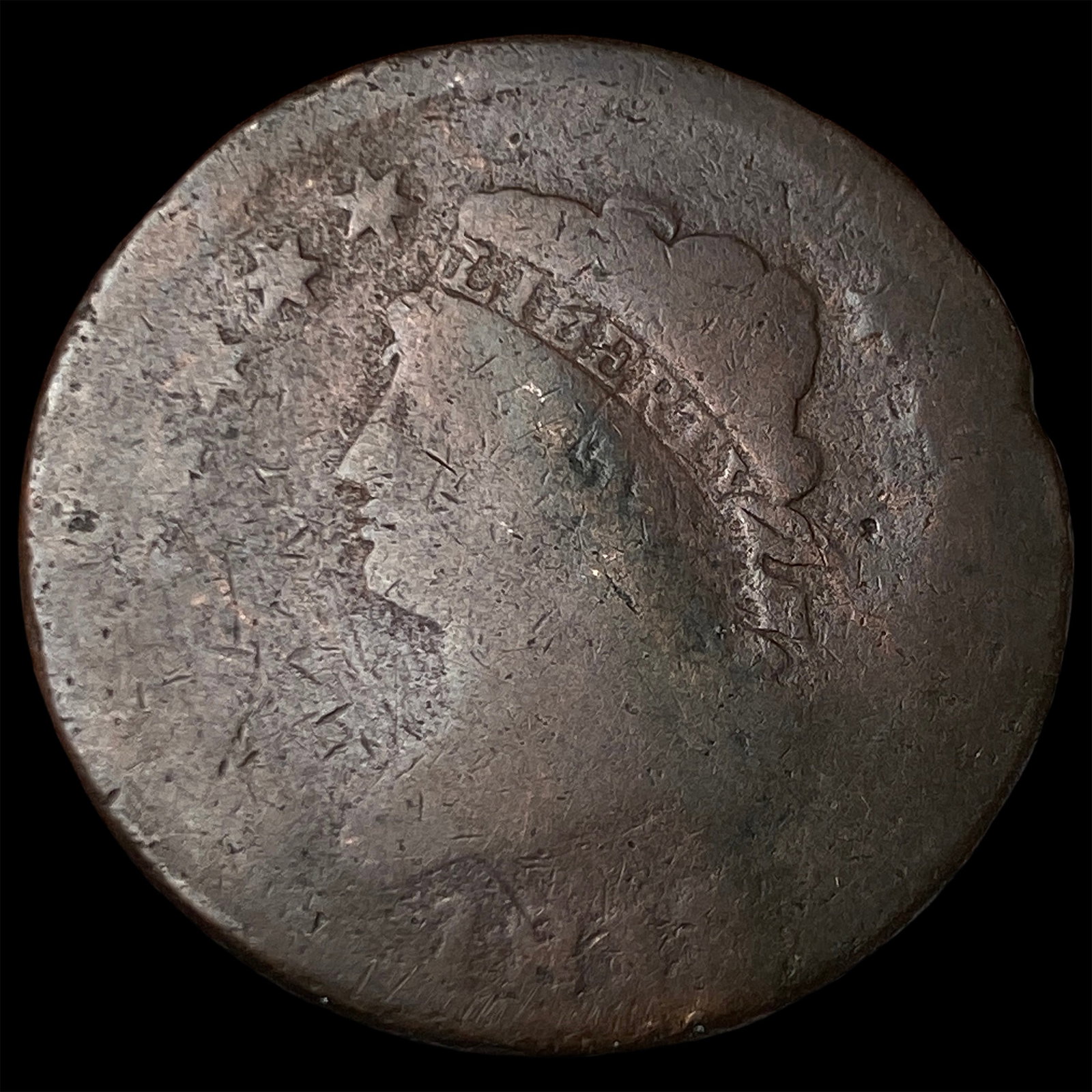 1835 Coronet Head Large Cent NICELY CIRCULATED: 1835 Coronet Head Large Cent NICELY CIRCULATED