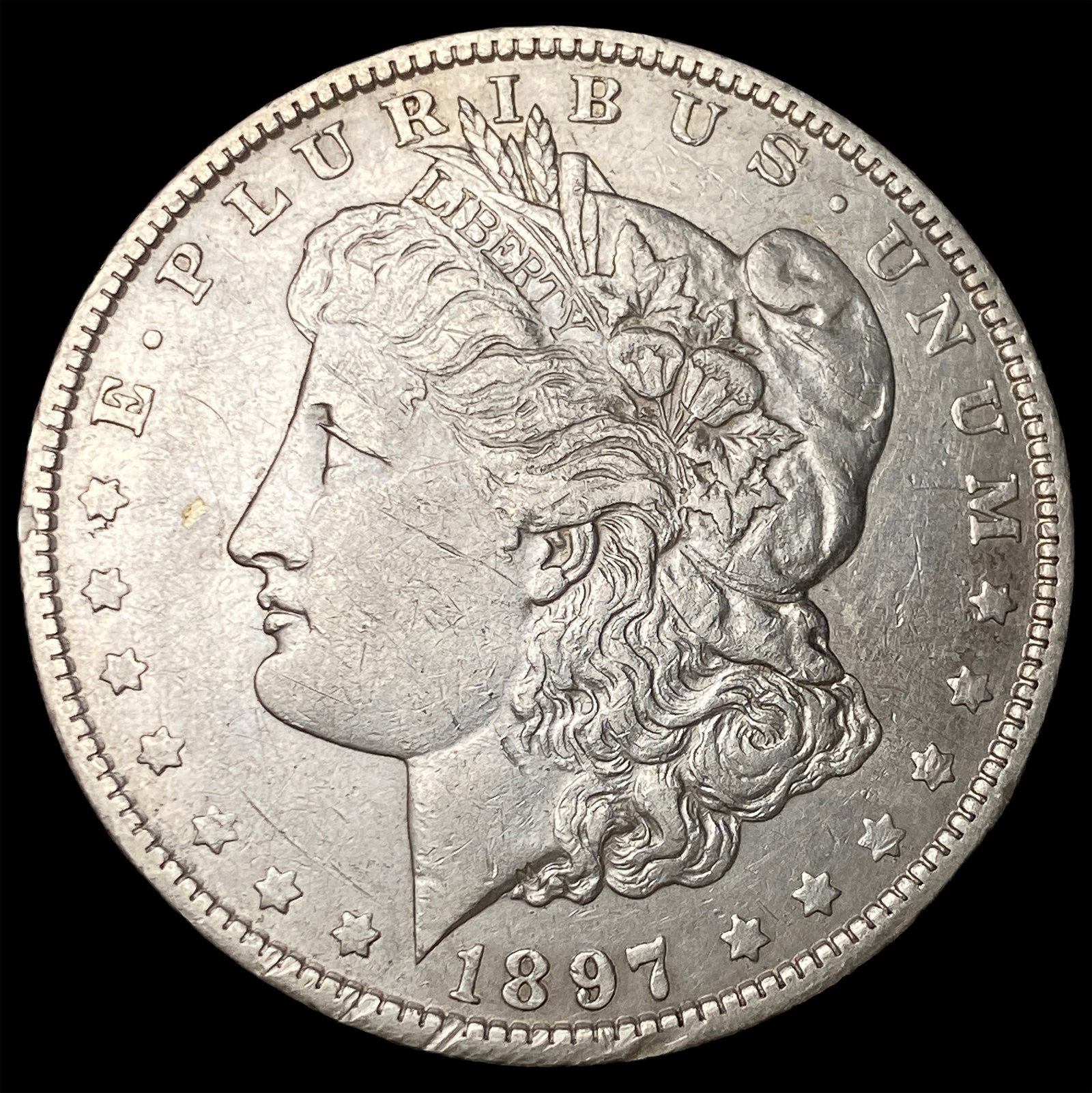 1897 Morgan Silver Dollar NEARLY UNCIRCULATED: 1897 Morgan Silver Dollar NEARLY UNCIRCULATED