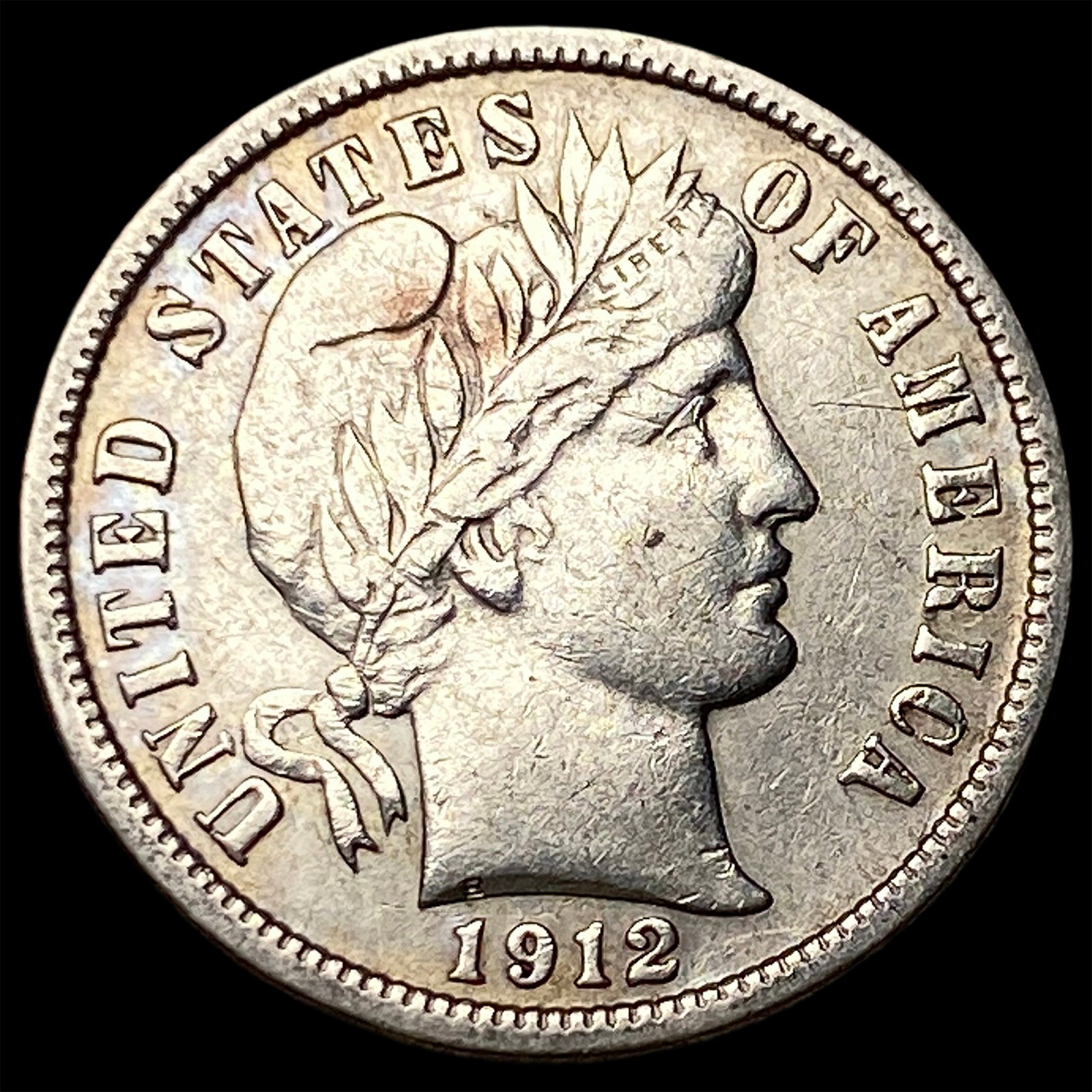 1912-D Silver Barber Dime NEARLY UNCIRCULATED: 1912-D Silver Barber Dime NEARLY UNCIRCULATED