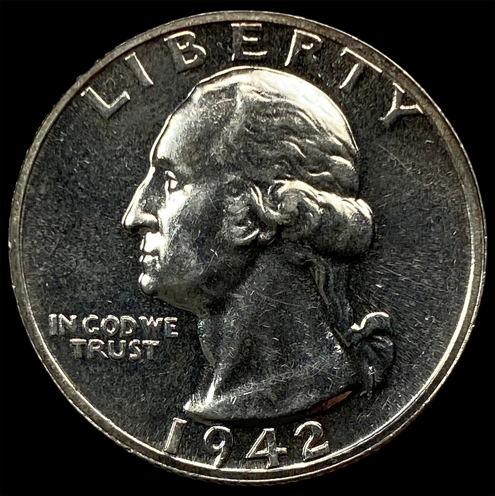 1942 Silver Washington Quarter GEM PROOF: 1942 Silver Washington Quarter GEM PROOF