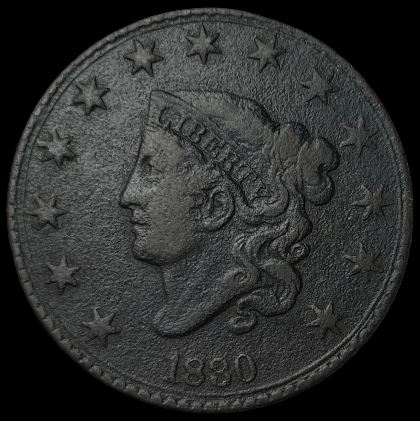 1830 Coronet Head Large Cent HIGH GRADE (1 of 2)