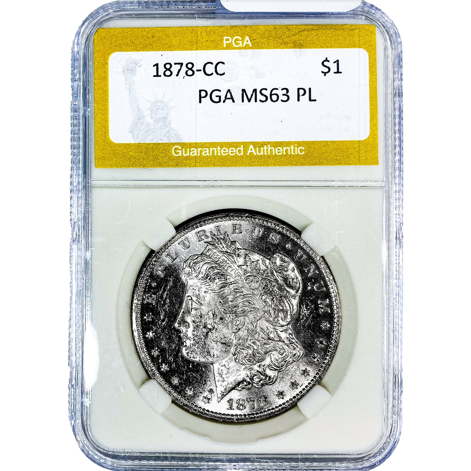 1878-CC Morgan Silver Dollar PGA MS63 PL (1 of 2)