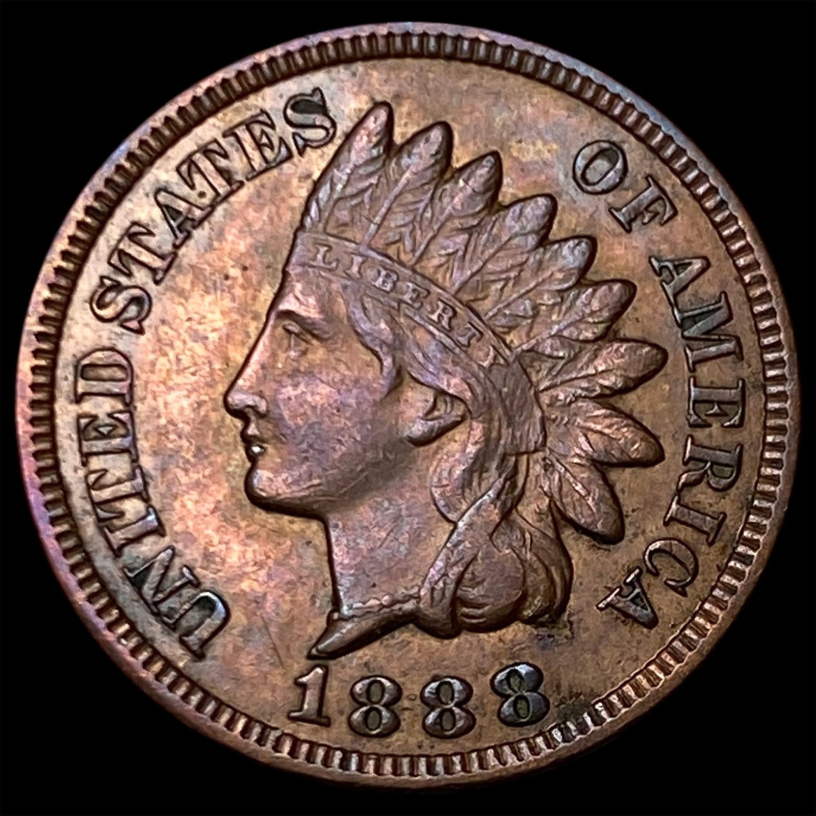 1888 Indian Head Cent CLOSELY UNCIRCULATED: 1888 Indian Head Cent CLOSELY UNCIRCULATED