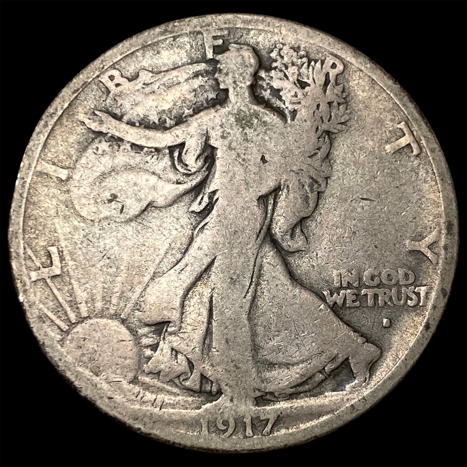 1917 Walking Liberty Half Dollar NICELY CIRCULATED (1 of 2)