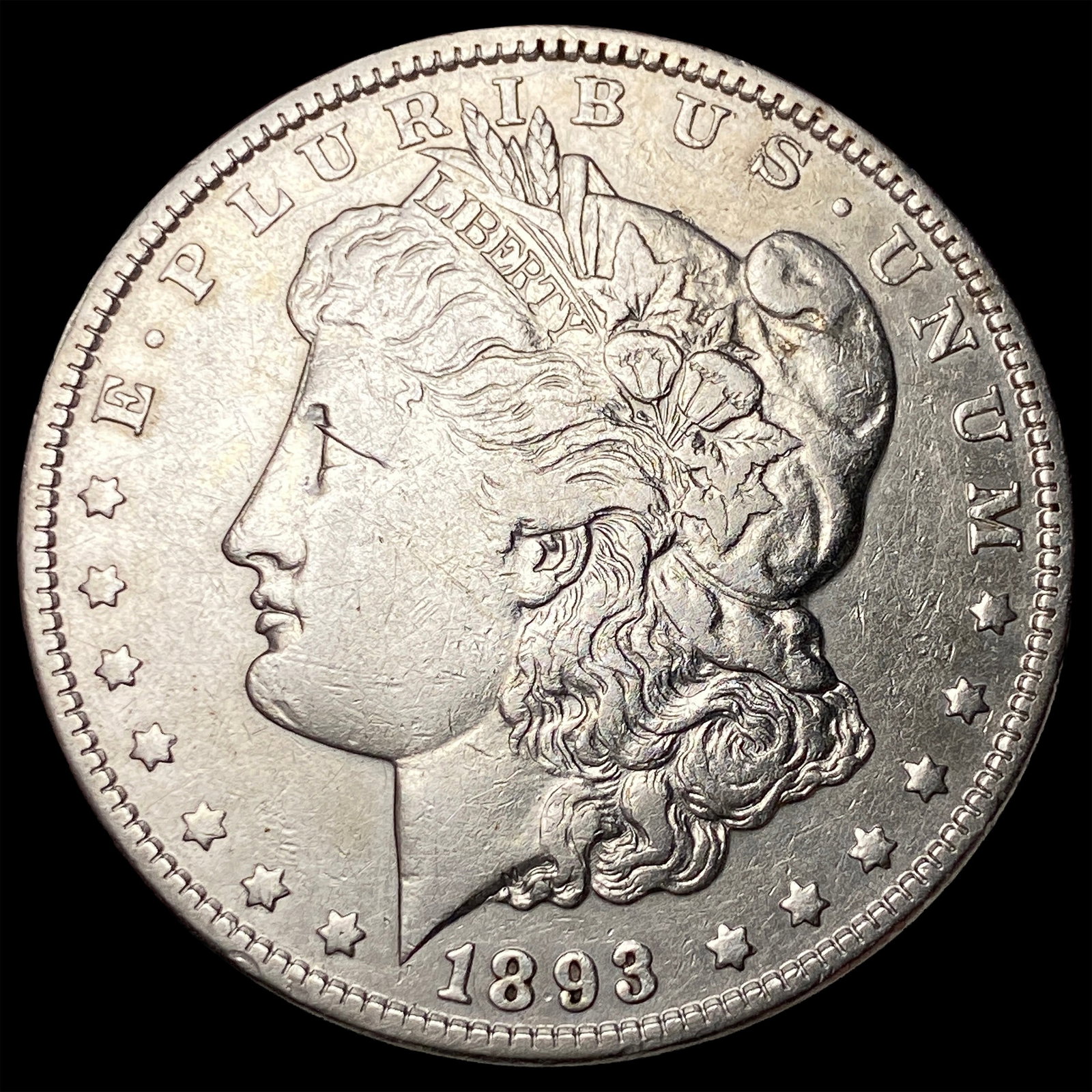 1893 Morgan Silver Dollar NEARLY UNCIRCULATED: 1893 Morgan Silver Dollar NEARLY UNCIRCULATED
