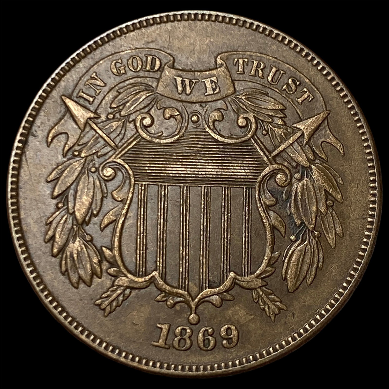 1869 Copper 2 Cents CLOSELY UNCIRCULATED (1 of 2)