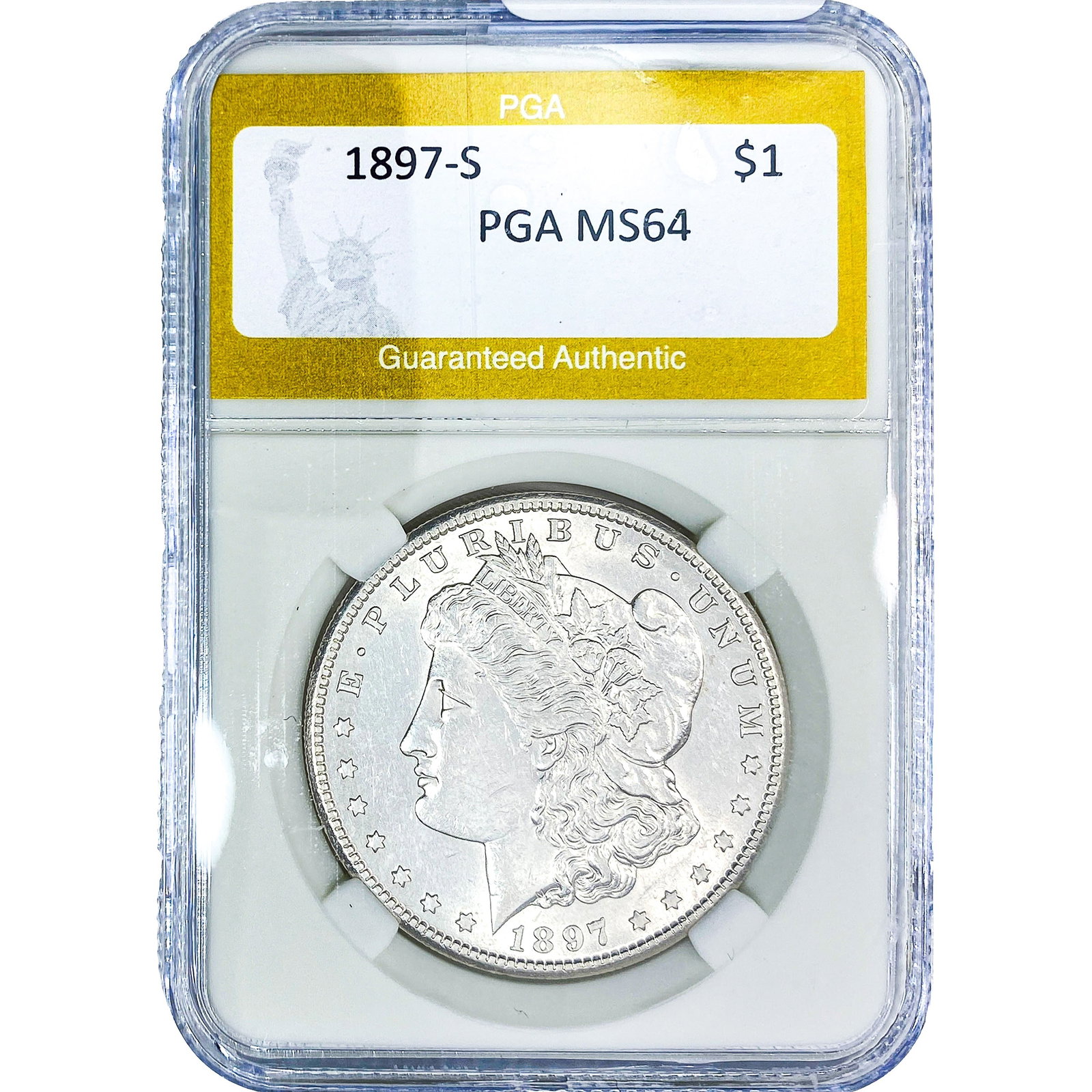 1897-S Morgan Silver Dollar PGA MS64: 1897-S Morgan Silver Dollar PGA MS64