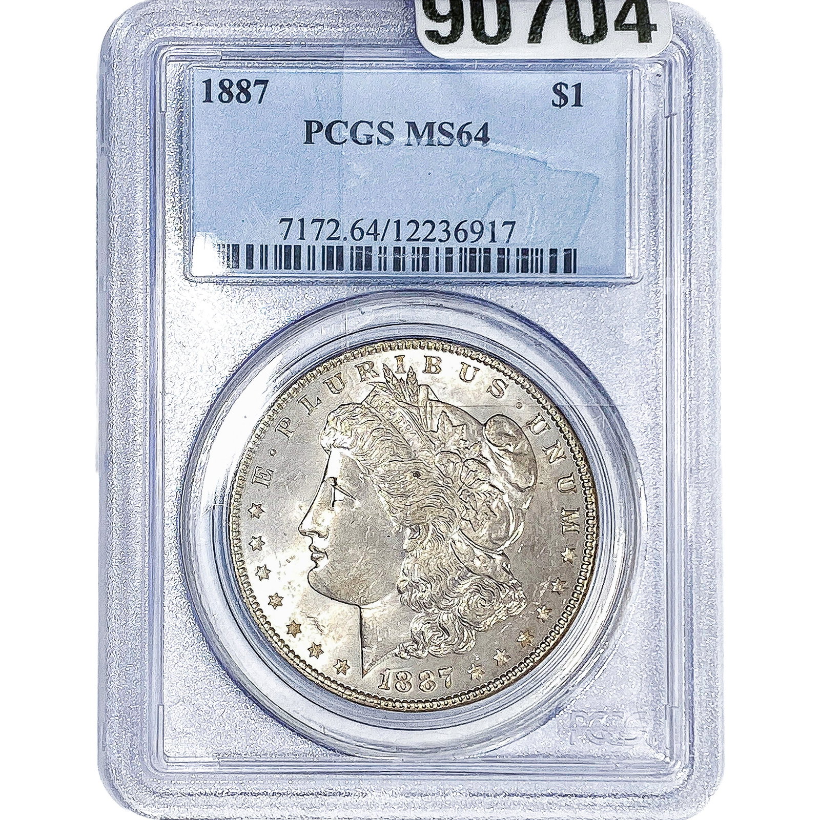 1887 Morgan Silver Dollar PCGS MS64: 1887 Morgan Silver Dollar PCGS MS64