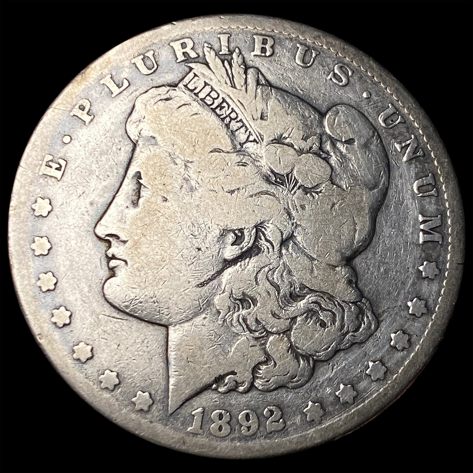1892-CC Silver Morgan Dollar NICELY CIRCULATED: 1892-CC Silver Morgan Dollar NICELY CIRCULATED