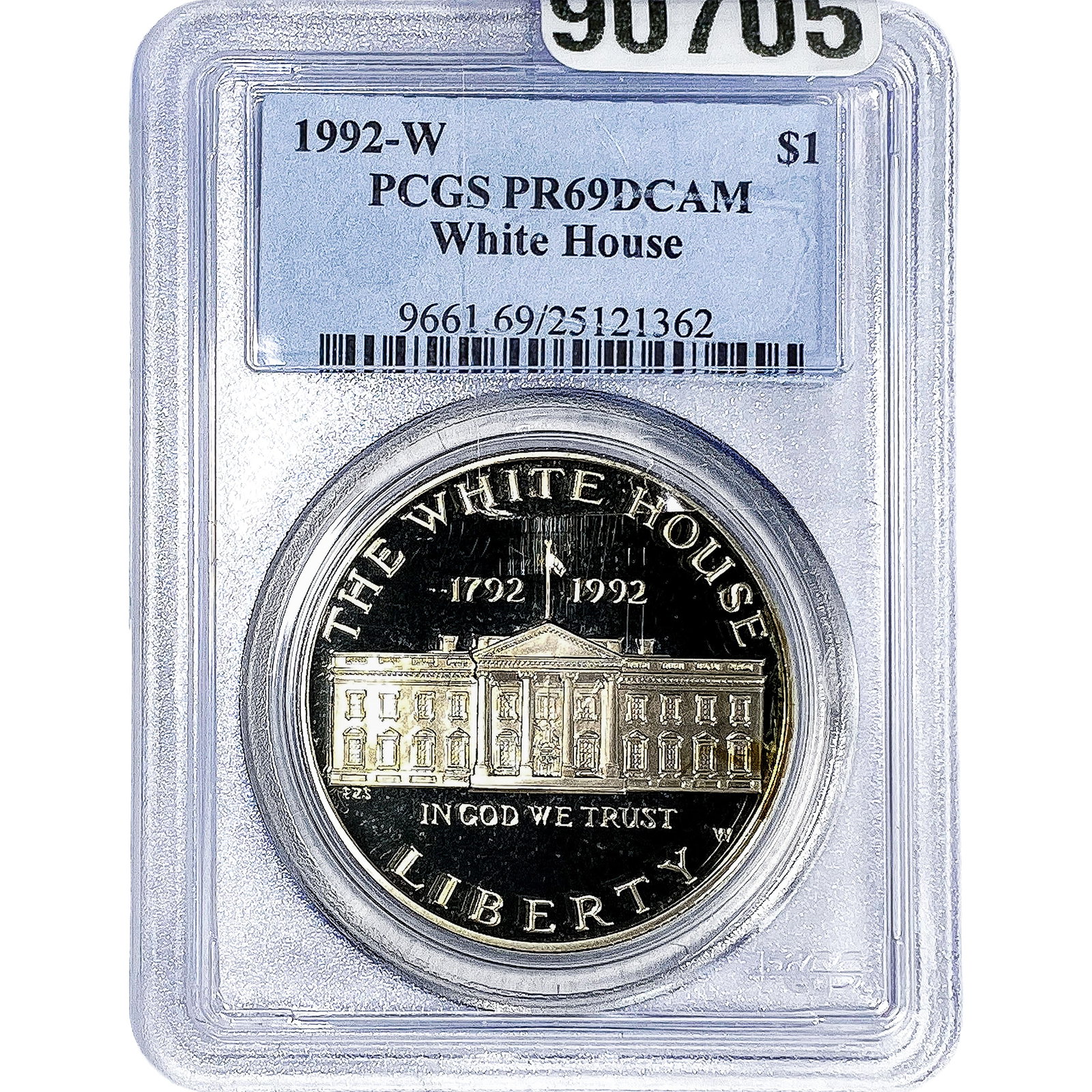 1992-W $1 White House PCGS PR69 DCAM (1 of 2)