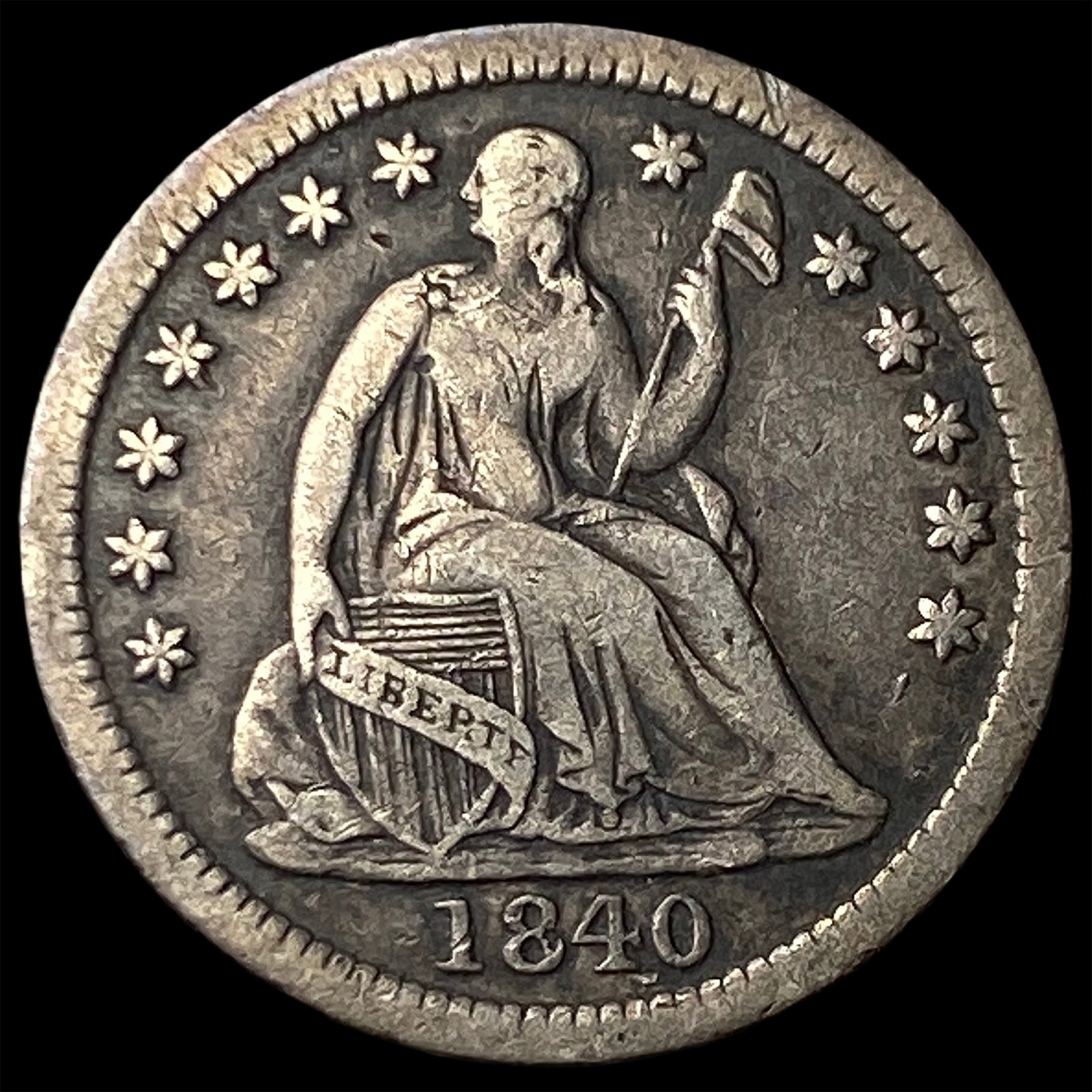 1840 Silver Half Dime ABOUT UNCIRCULATED: 1840 Silver Half Dime ABOUT UNCIRCULATED