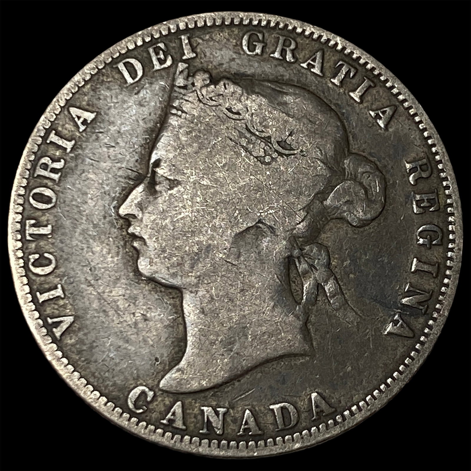 1874-H Silver 25 Cents Canada NICELY CIRCULATED: 1874-H Silver 25 Cents Canada NICELY CIRCULATED