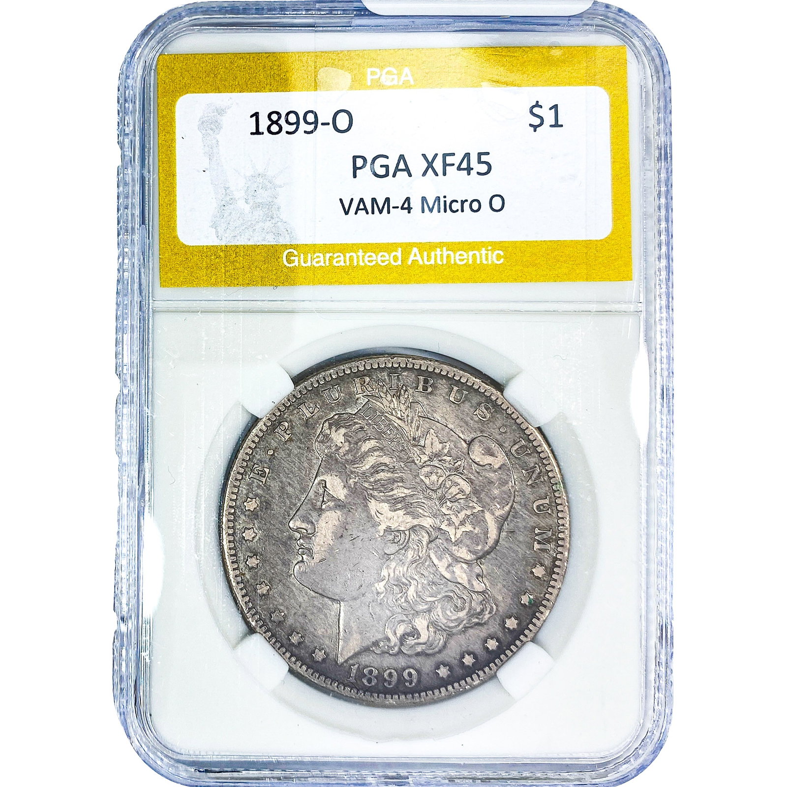 1899-O Morgan Silver Dollar PGA XF45 VAM-4 Micro O: 1899-O Morgan Silver Dollar PGA XF45 VAM-4 Micro O